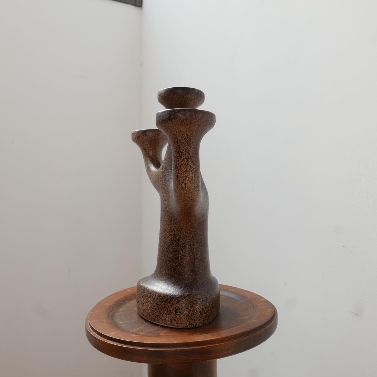 A stylish three arm sculptural candlestick holder. 

Signed Bastian Kemper

Sourced in Holland, likely mid to late 20th, c1970s. 

Very good condition. 

Dimensions: 29 W x 13 D x 34 H in cm.

Delivery: POA.

 