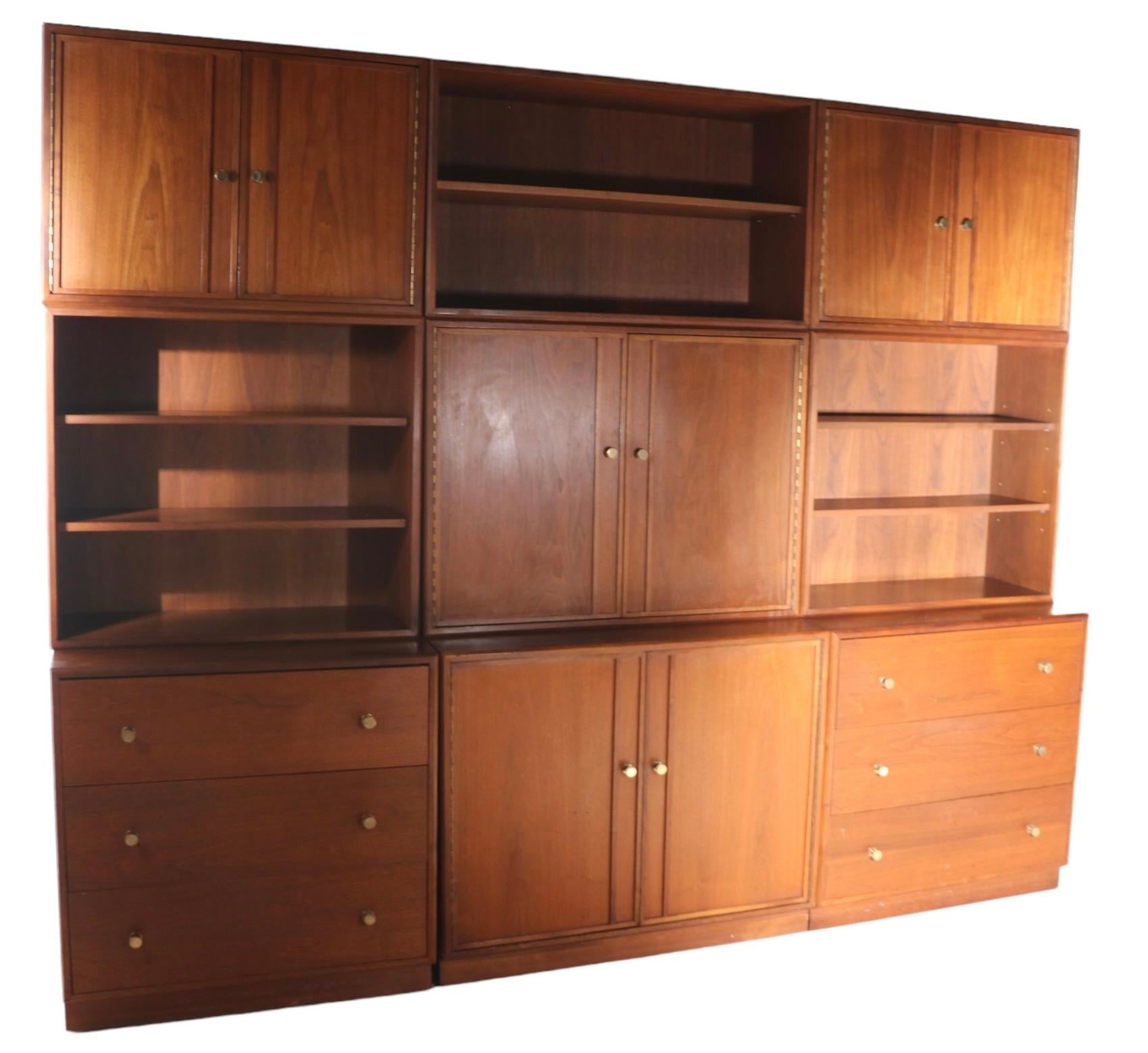 Mid-Century Three Bay Shelf Unit by West Michigan Furniture Co. After Cadovius 10