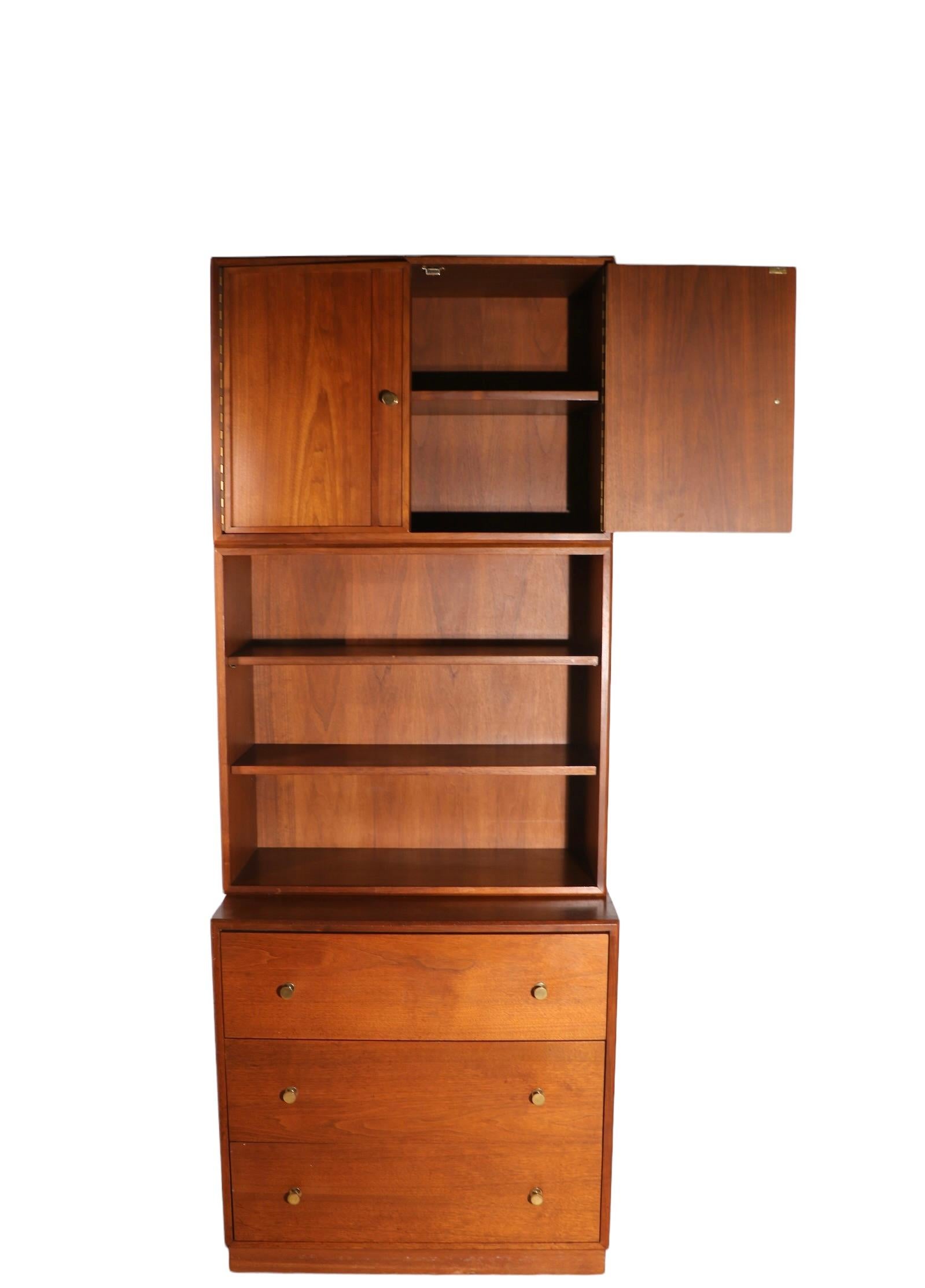 Mid-Century Three Bay Shelf Unit by West Michigan Furniture Co. After Cadovius In Good Condition In New York, NY