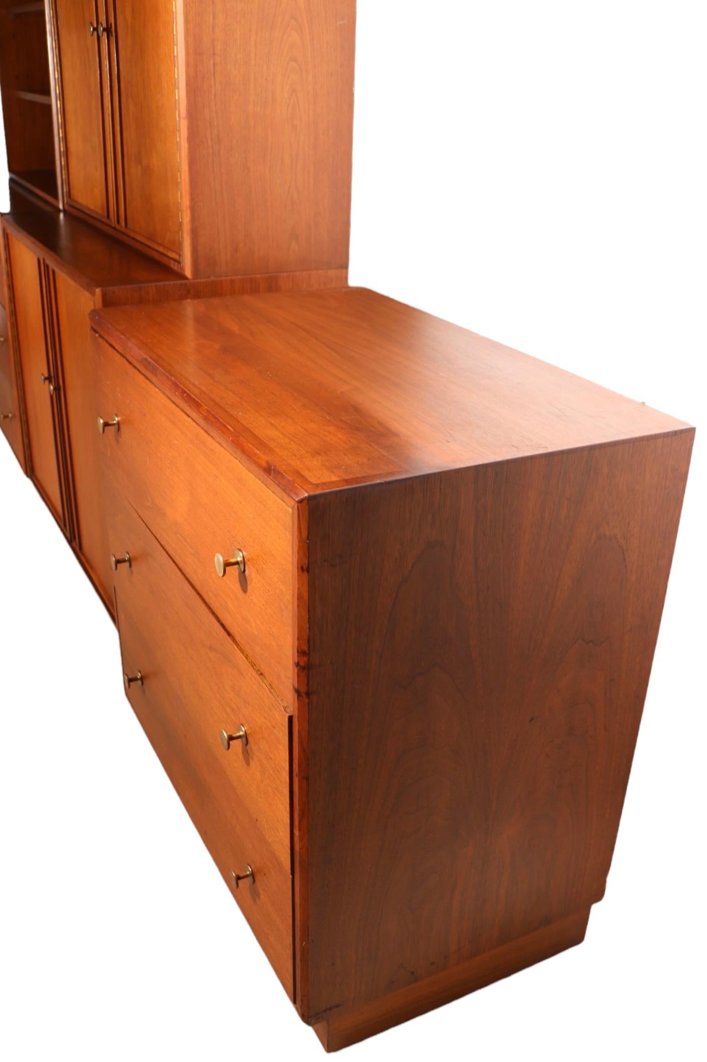 20th Century Mid-Century Three Bay Shelf Unit by West Michigan Furniture Co. After Cadovius