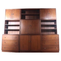 Mid-Century Three Bay Shelf Unit by West Michigan Furniture Co. After Cadovius