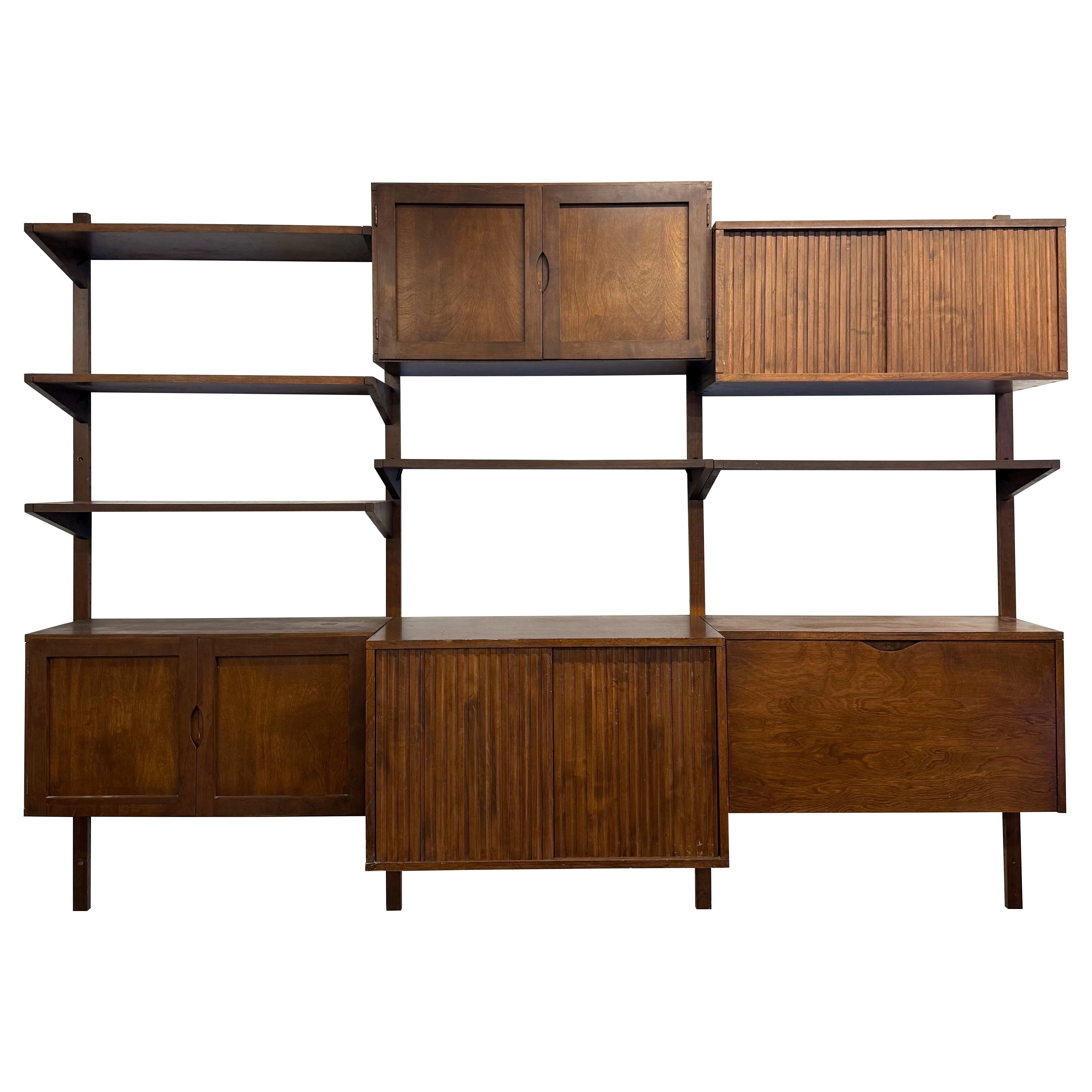 Mid-Century Three Bay Wall Unit by Regner Christensen