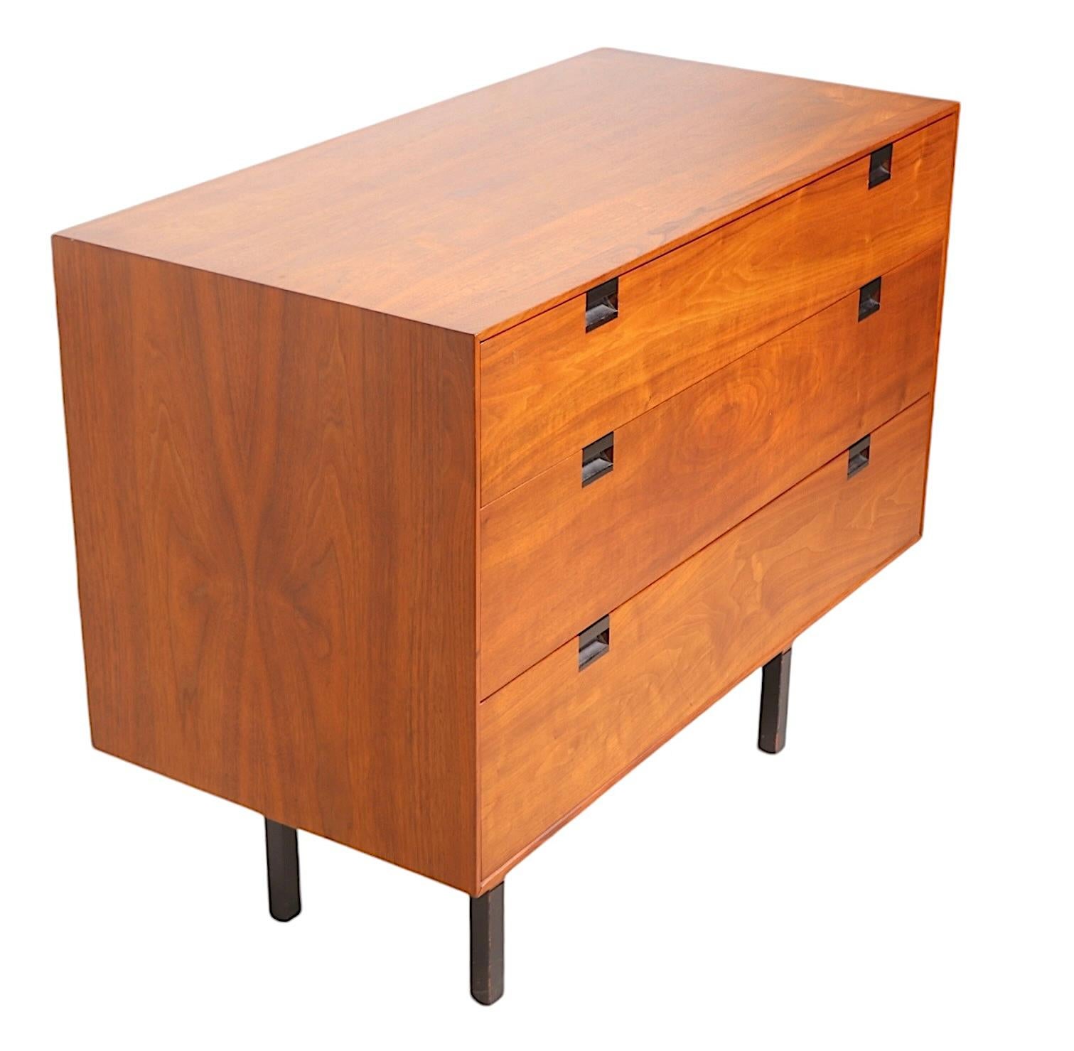 Mid-Century Modern Mid Century Three Drawer Bachelors Chest att. to Baughman for Directional For Sale
