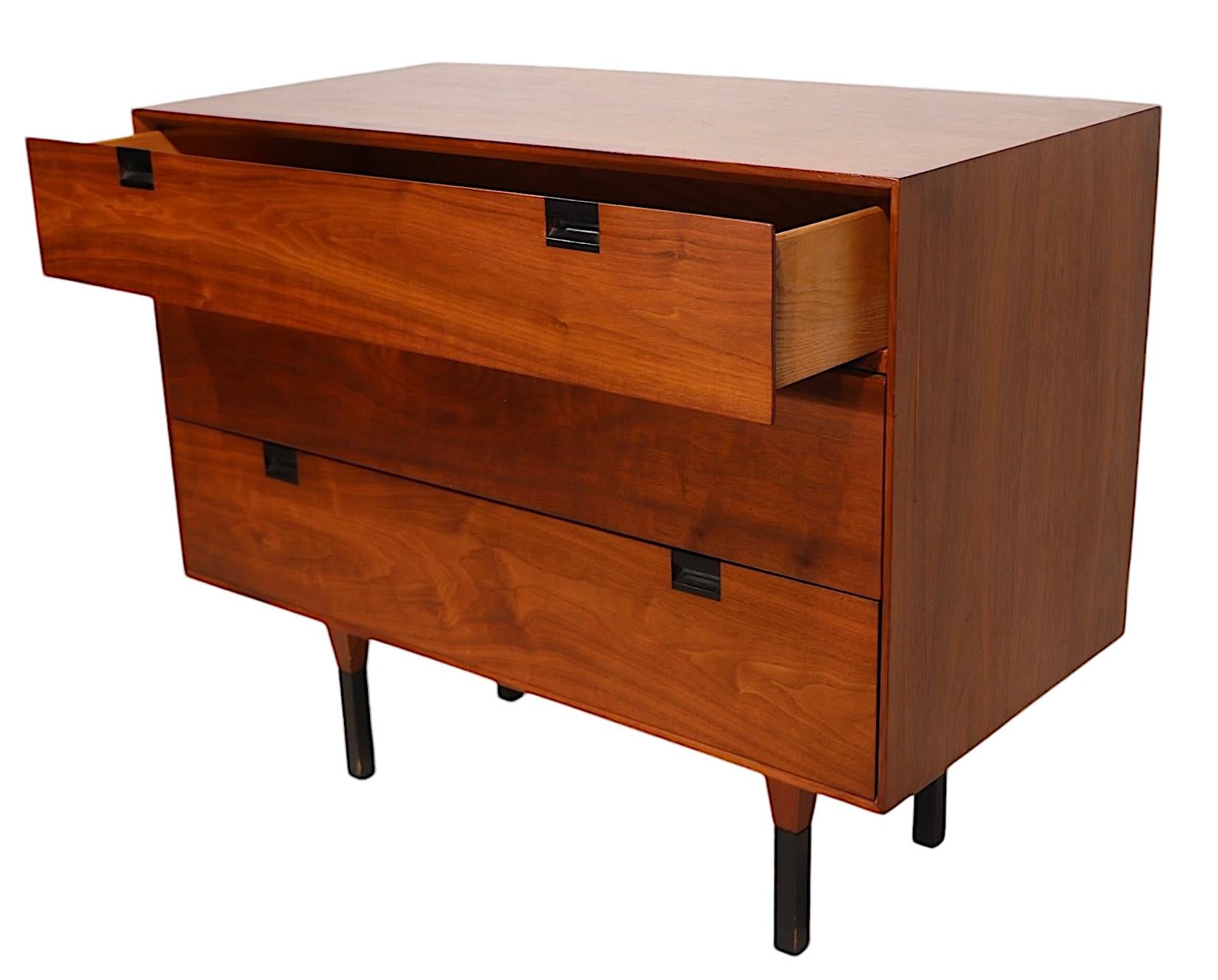 American Mid Century Three Drawer Bachelors Chest att. to Baughman for Directional For Sale