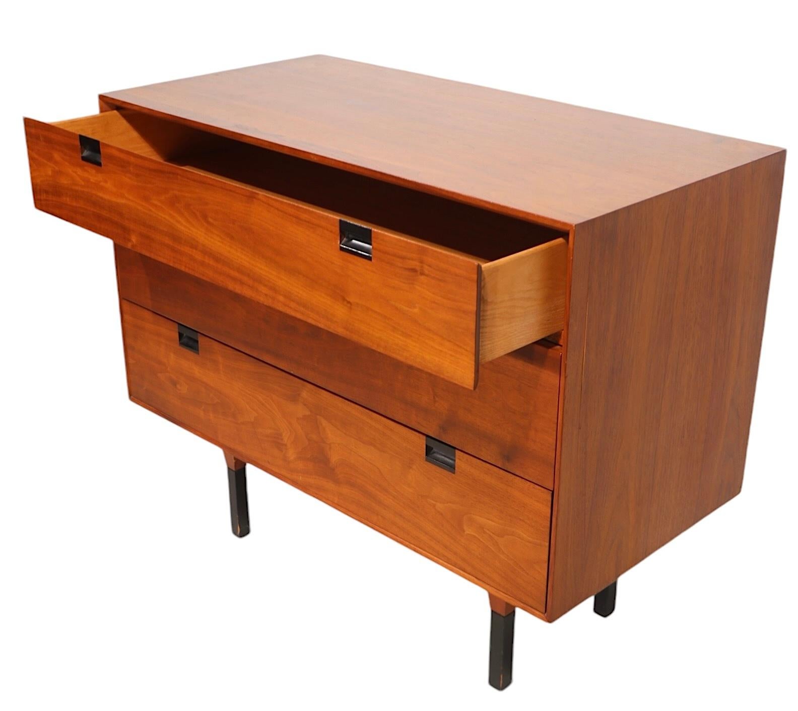 20th Century Mid Century Three Drawer Bachelors Chest att. to Baughman for Directional For Sale