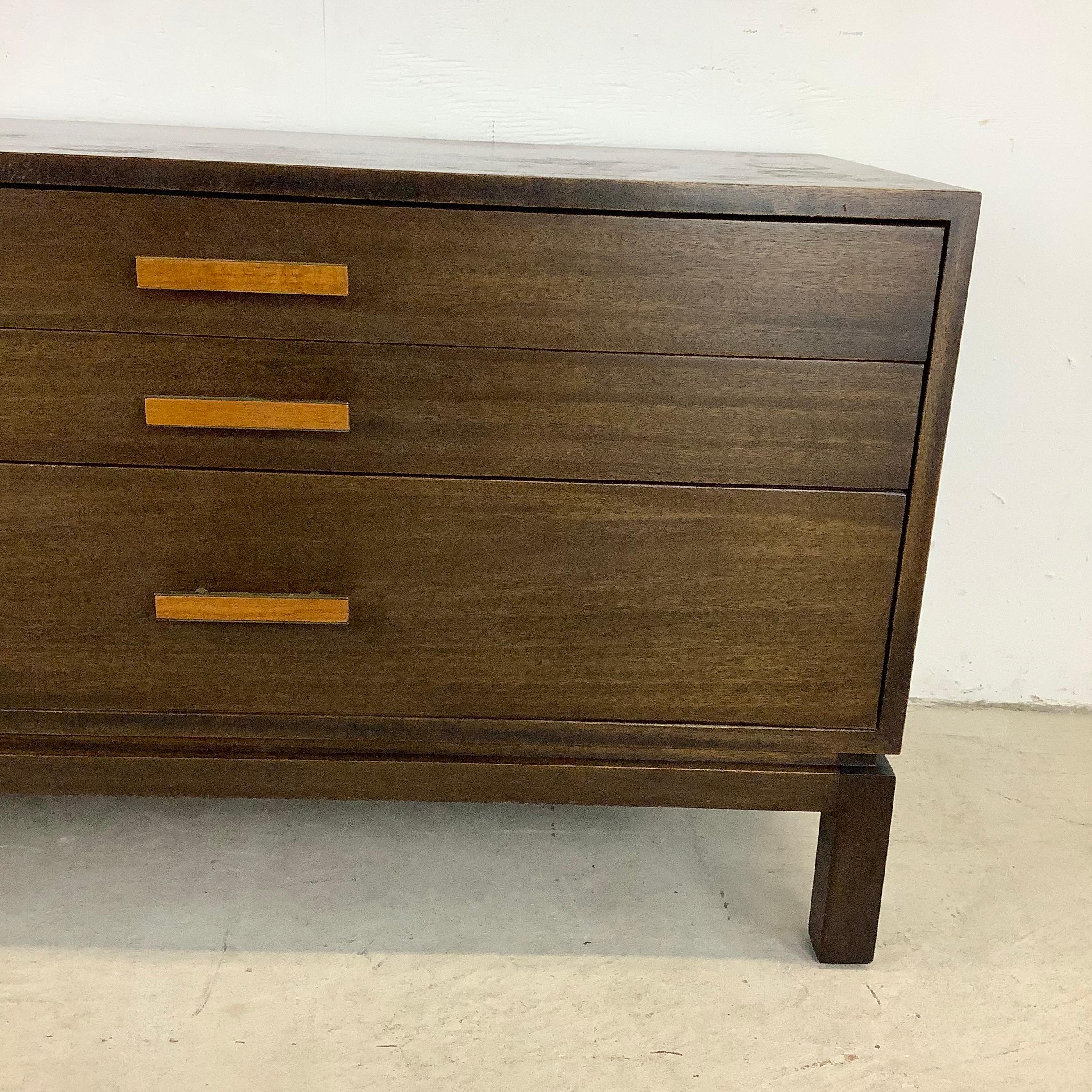 American Mid-Century Three Drawer Bedside Dresser by Harvey Probber For Sale
