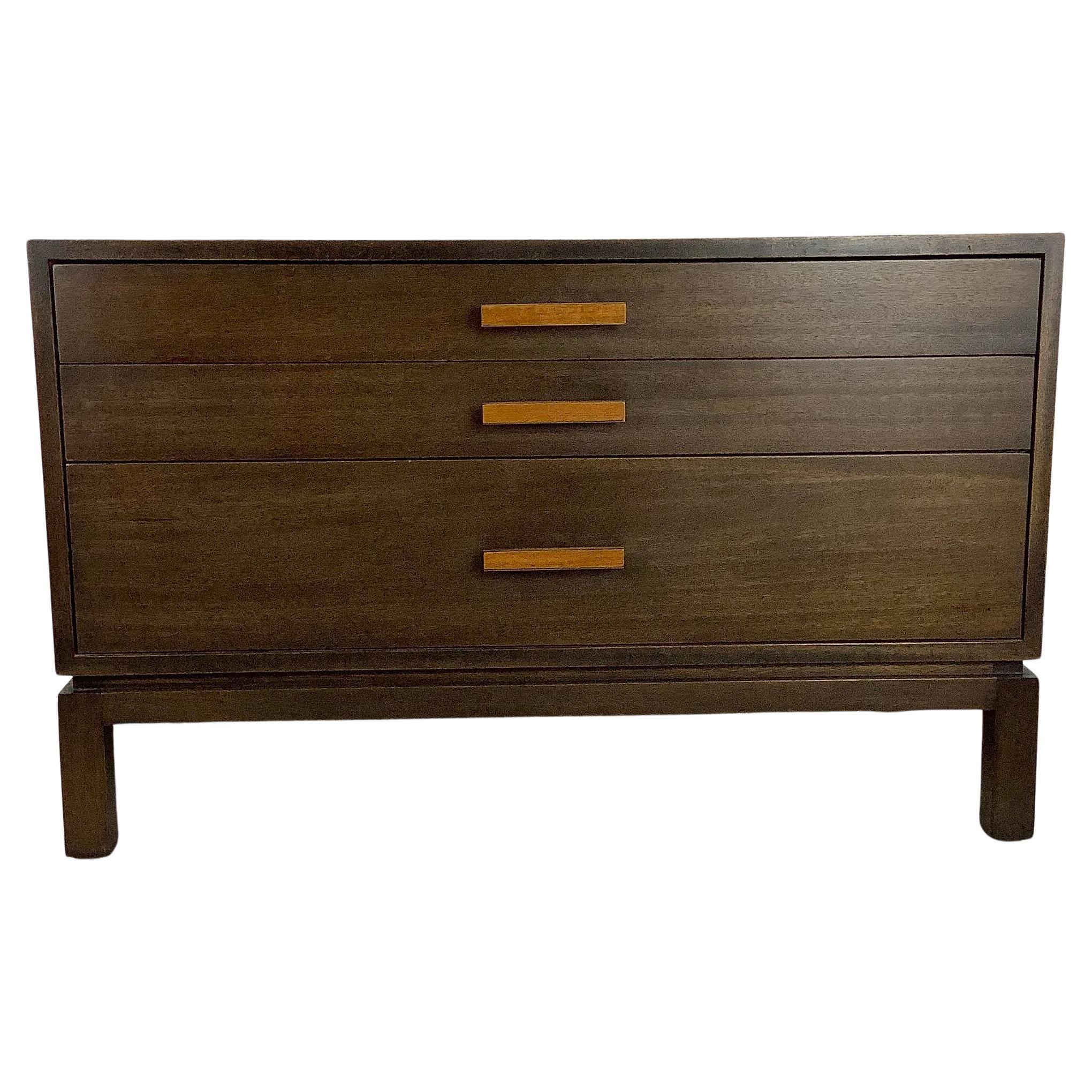 Mid-Century Three Drawer Bedside Dresser by Harvey Probber For Sale