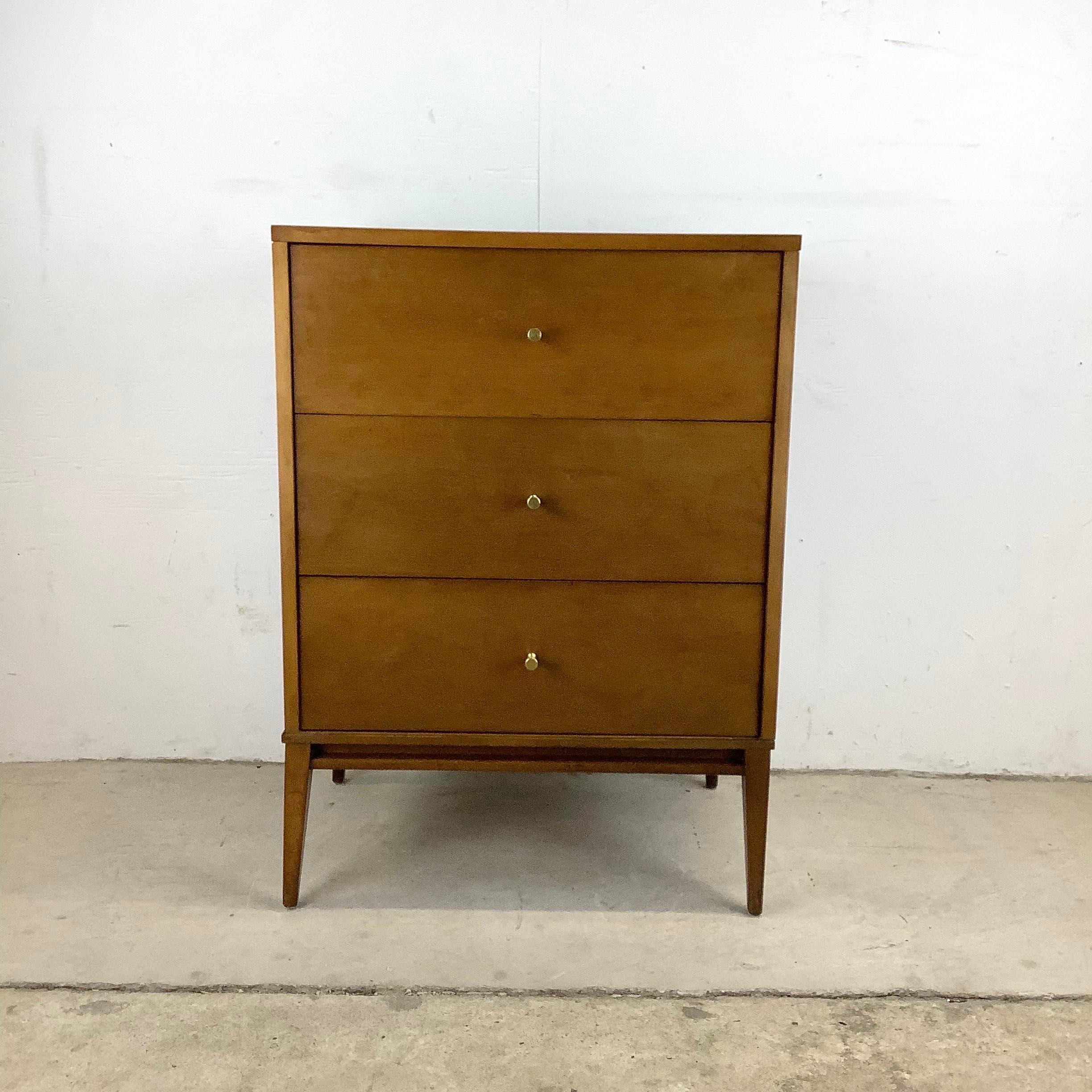 Mid-Century Modern Mid-Century Three Drawer Chest or Nightstand by Paul McCobb For Sale