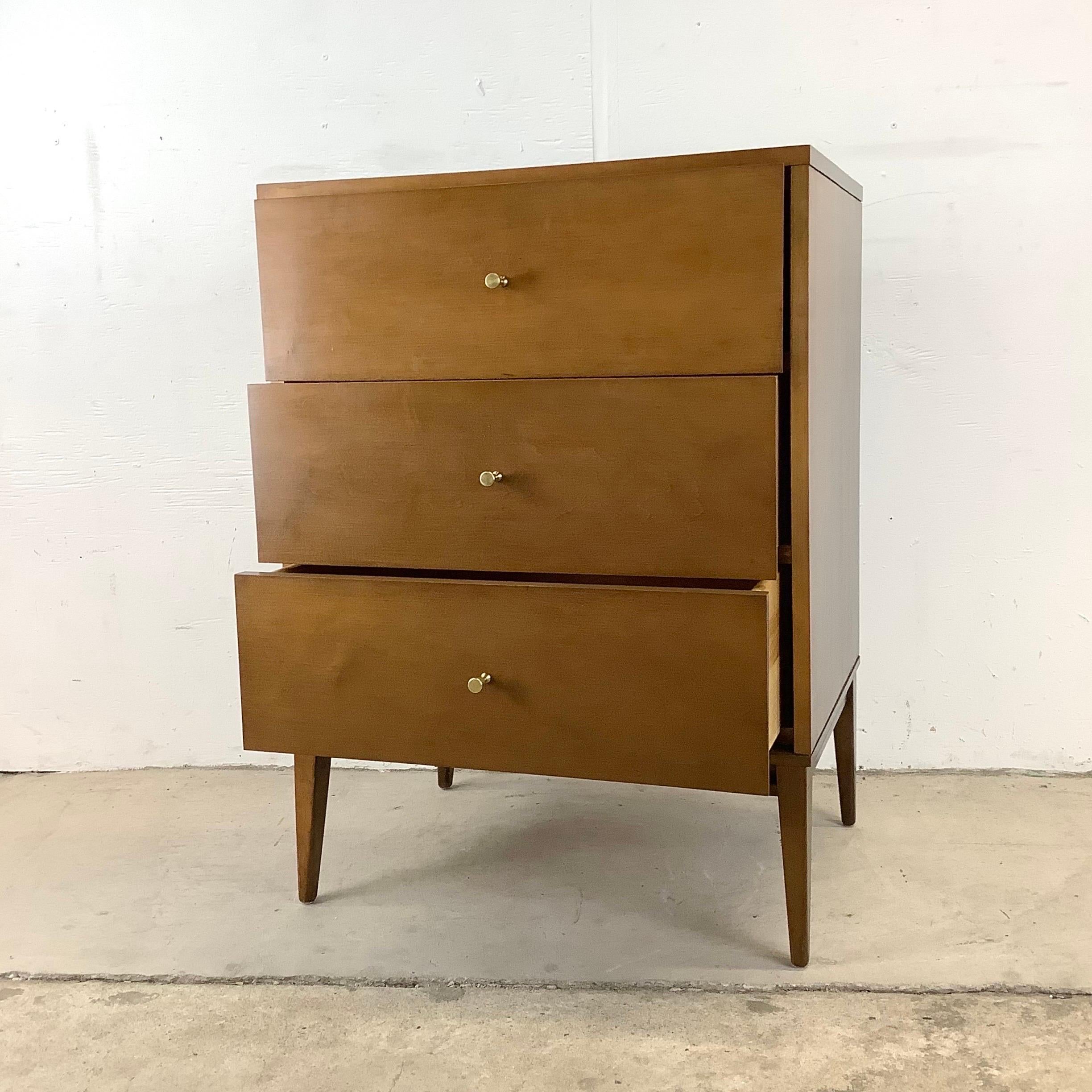 American Mid-Century Three Drawer Chest or Nightstand by Paul McCobb