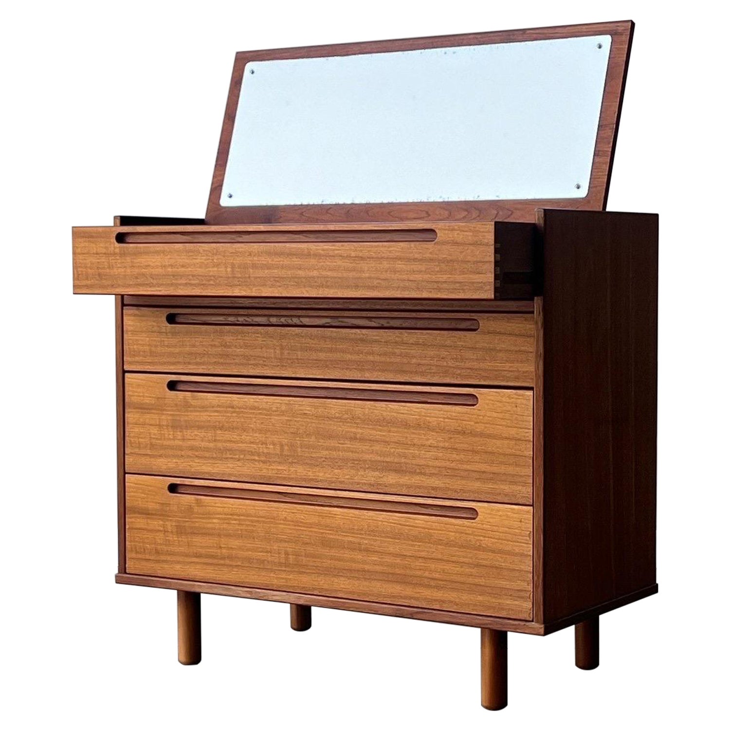 Mid-Century Three Drawer Dresser and Vanity by Nils Jonsson