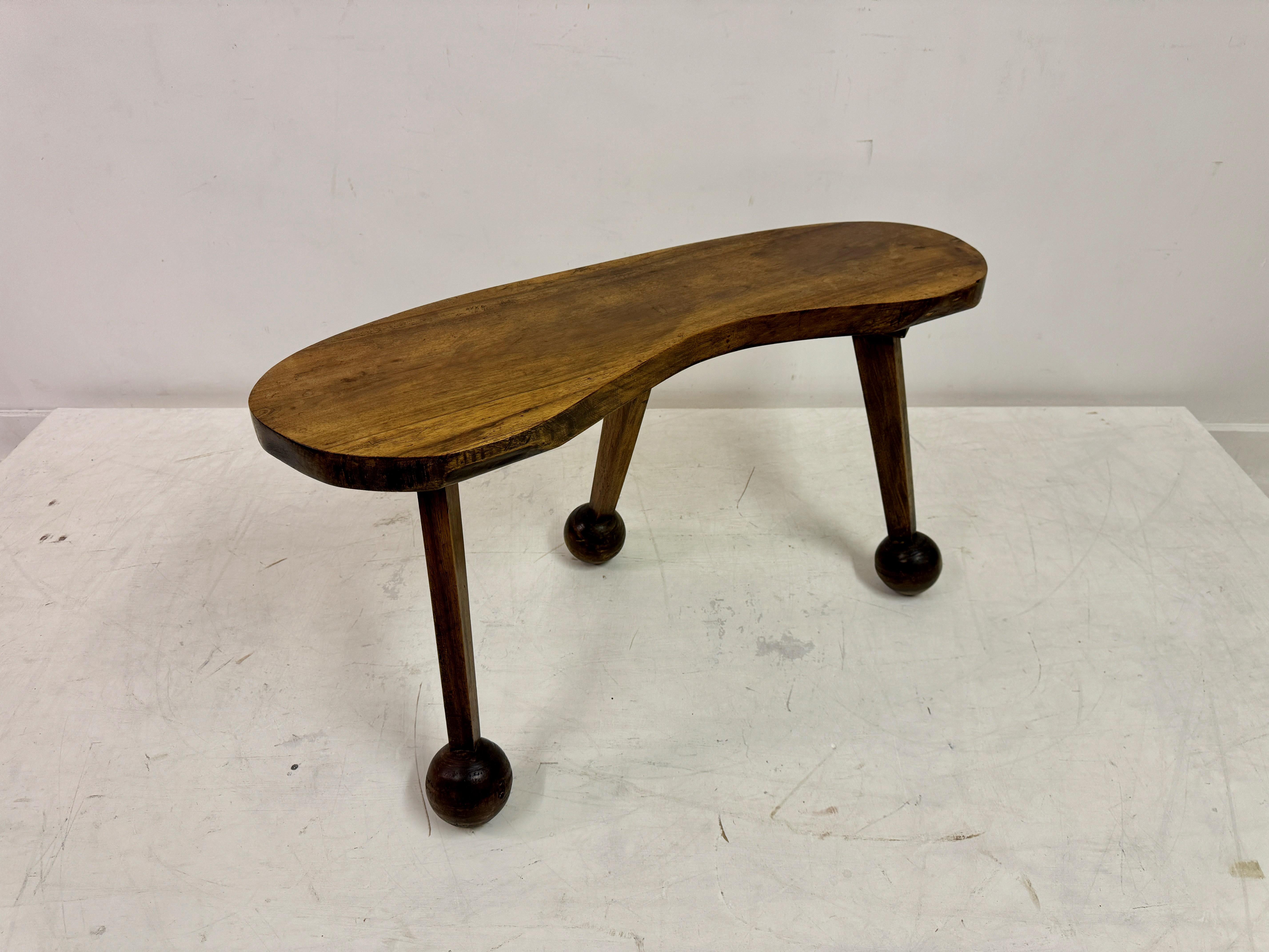 Mid Century Three Legged Coffee Table or Bench For Sale 5
