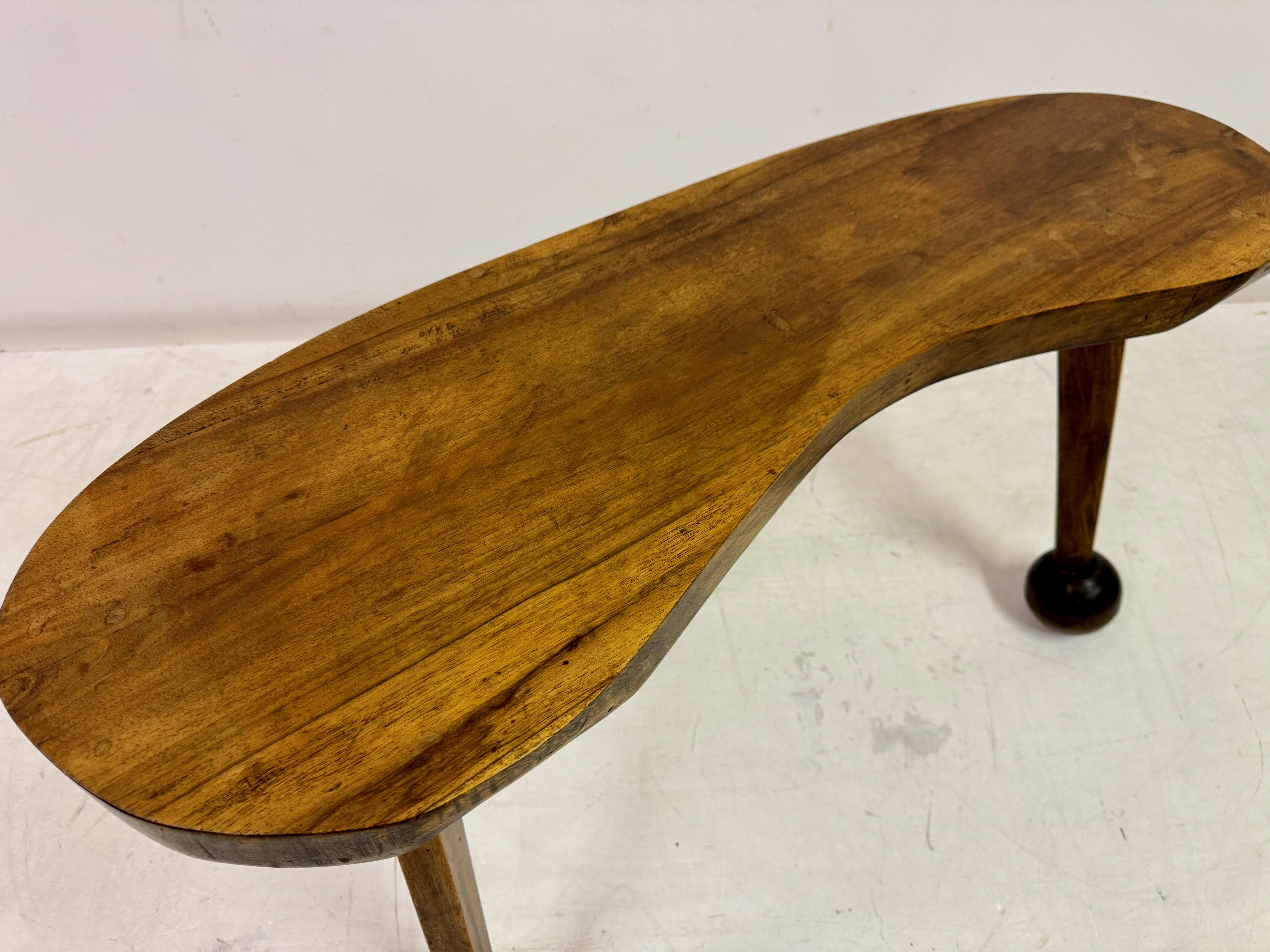 Mid Century Three Legged Coffee Table or Bench For Sale 7