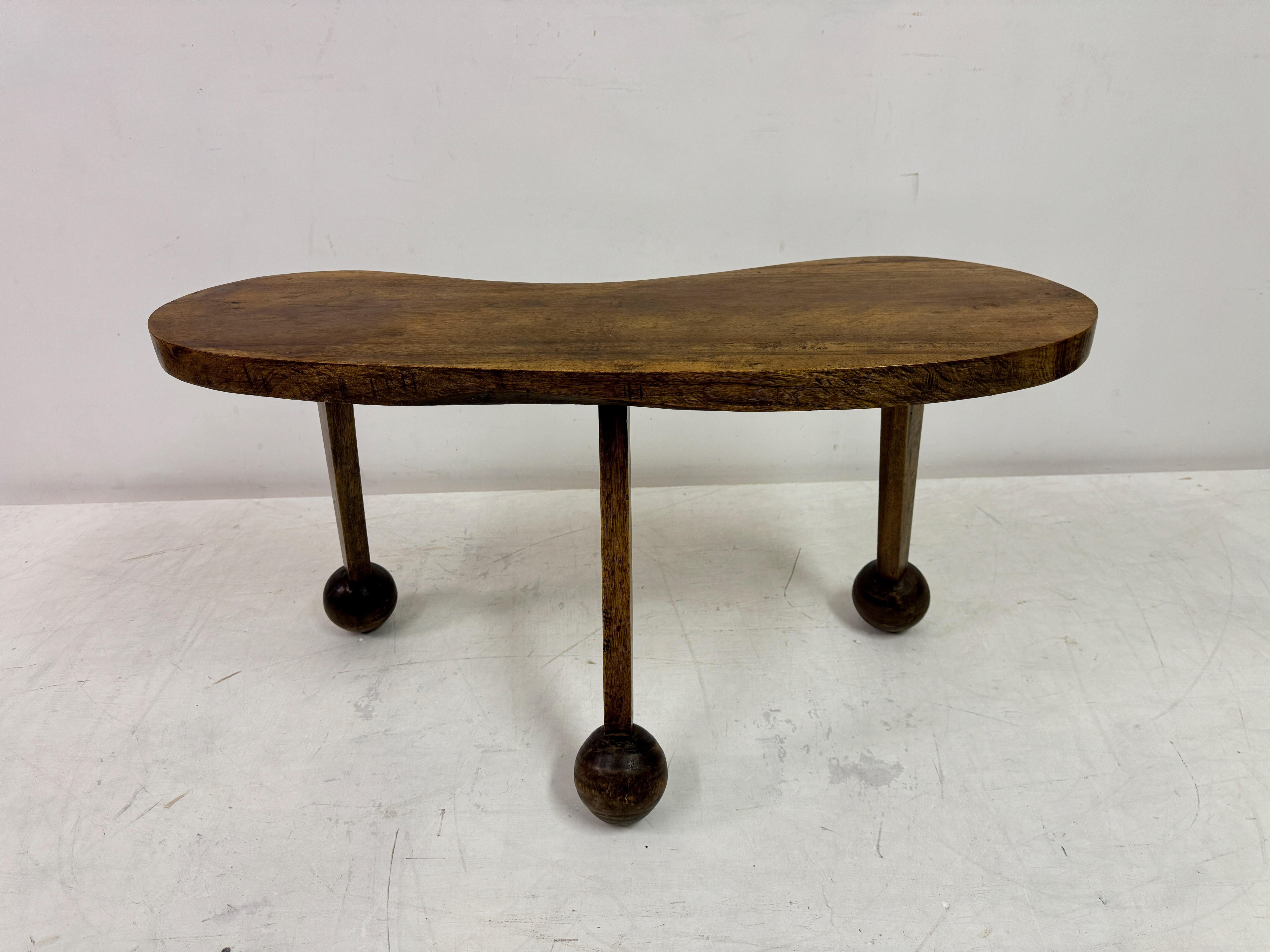 Mid Century Three Legged Coffee Table or Bench For Sale 8