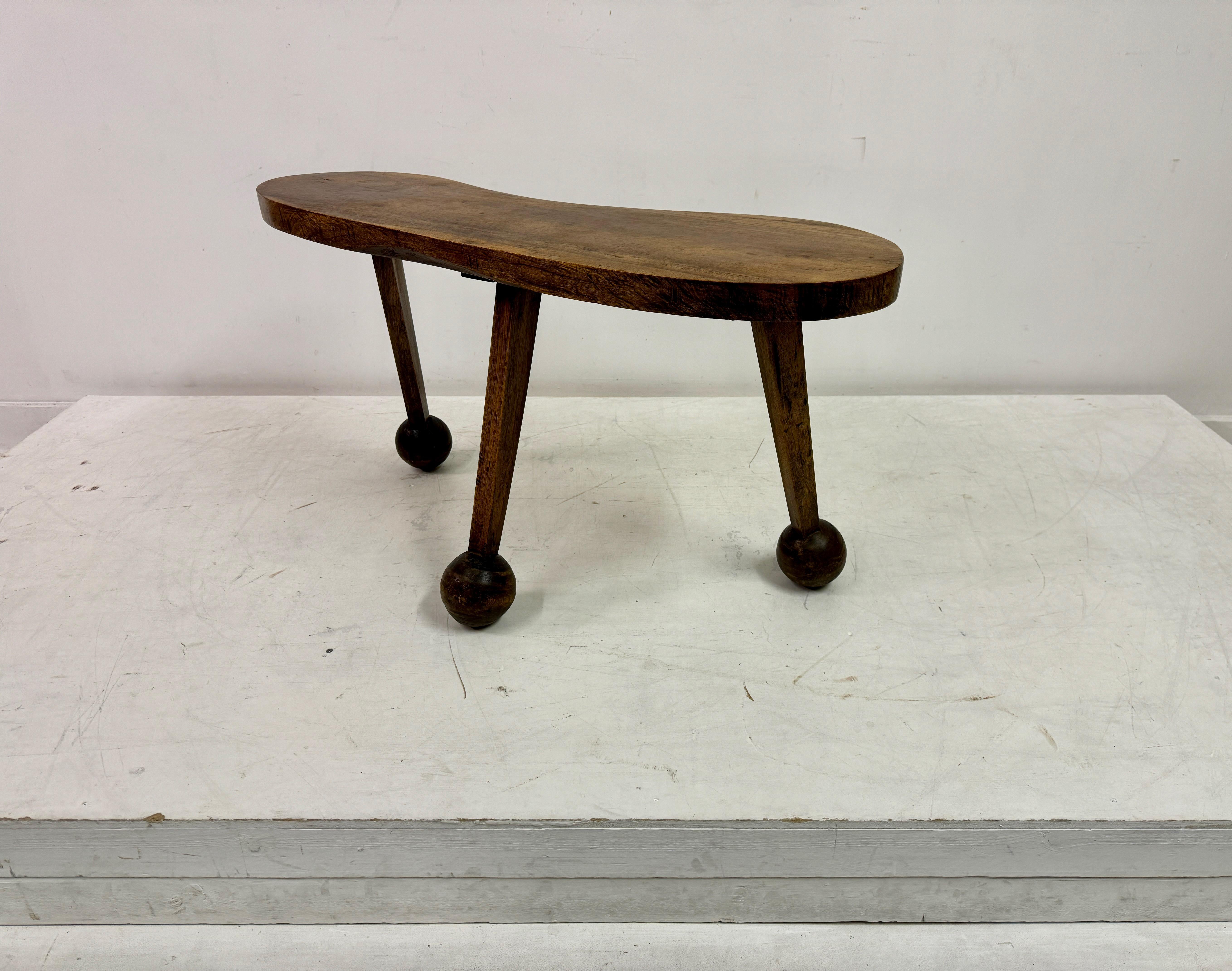 Mid Century Three Legged Coffee Table or Bench For Sale 9