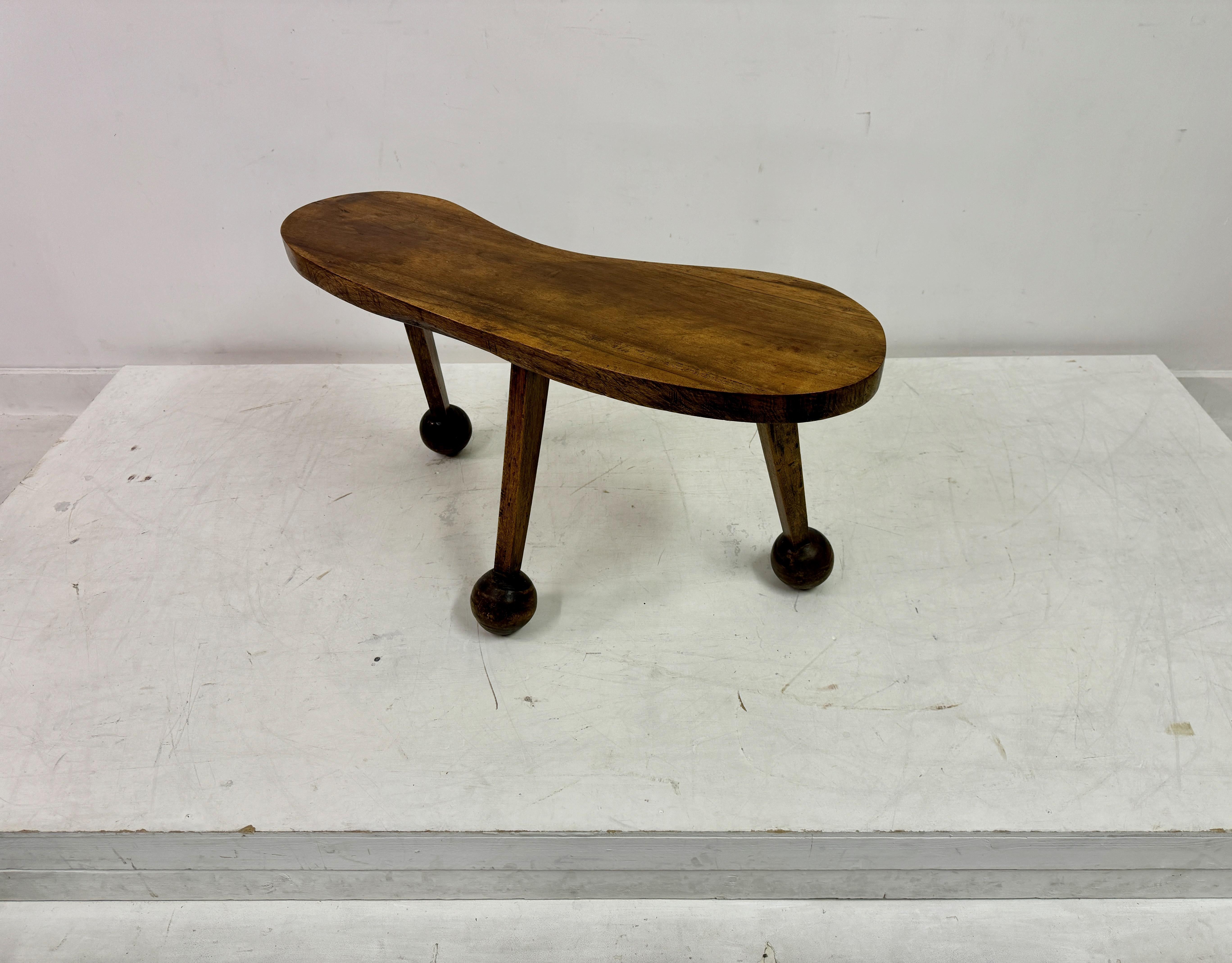 Mid Century Three Legged Coffee Table or Bench For Sale 11