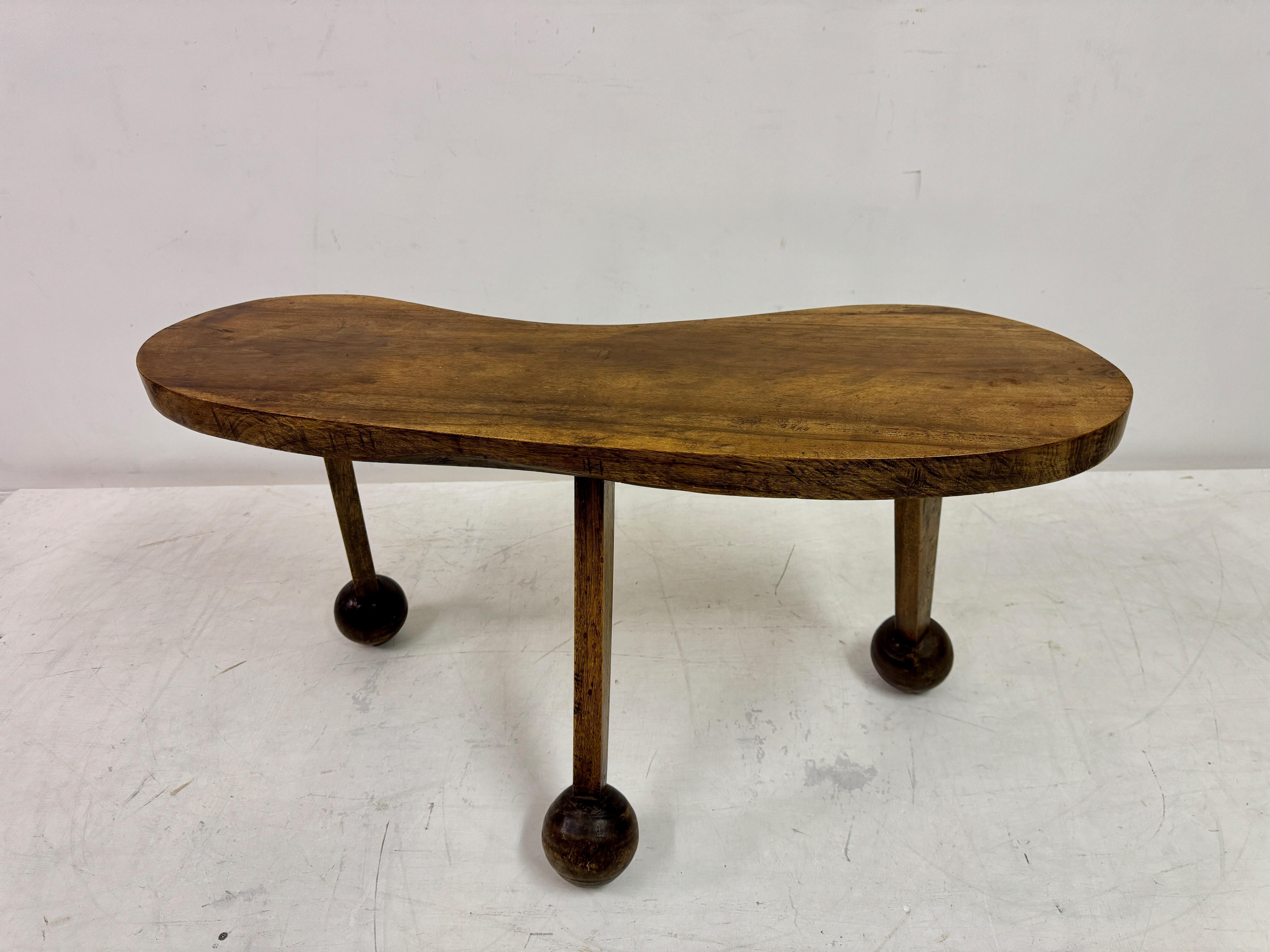Mid Century Three Legged Coffee Table or Bench For Sale 13