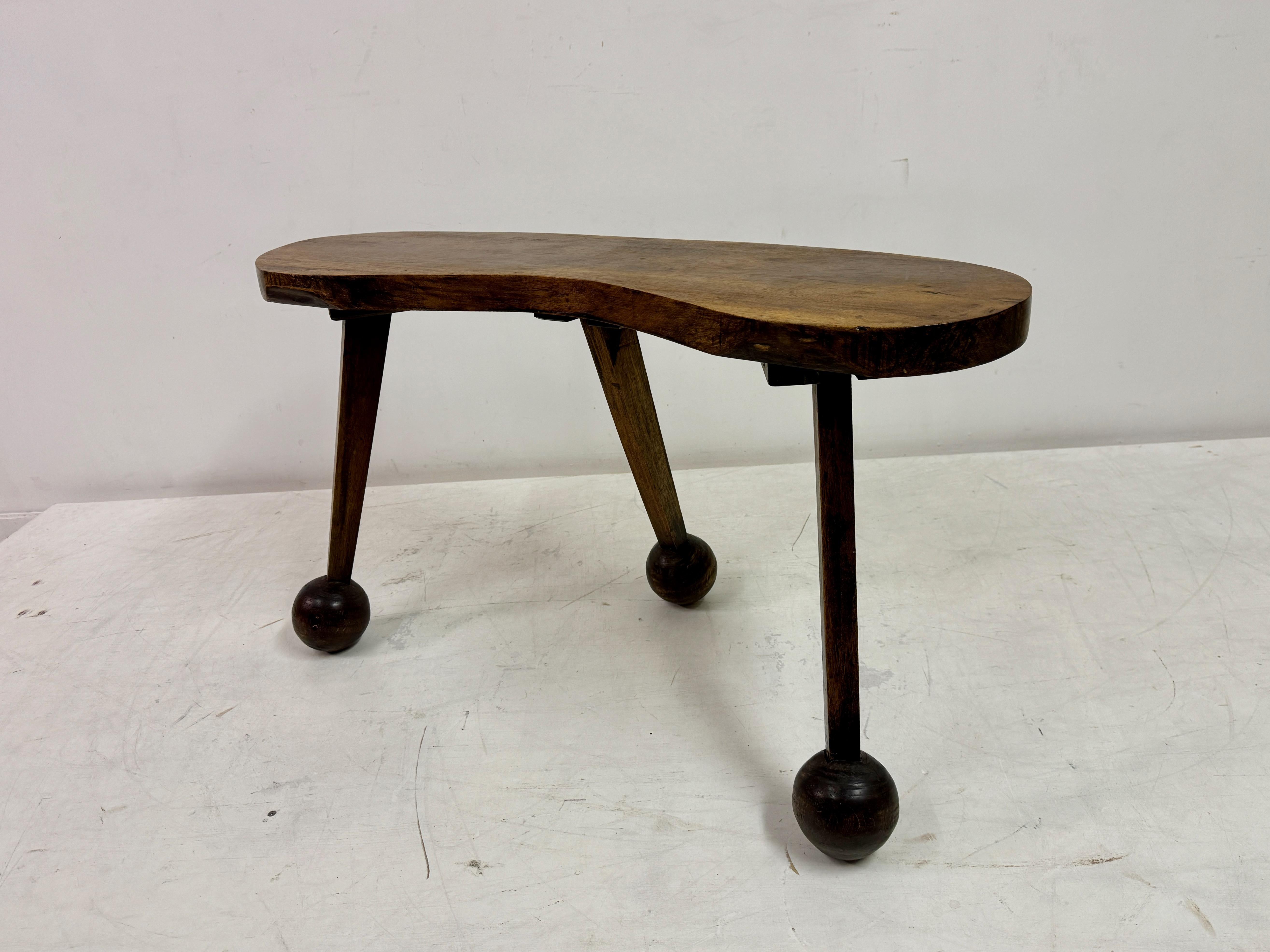 Mid Century Three Legged Coffee Table or Bench For Sale 1