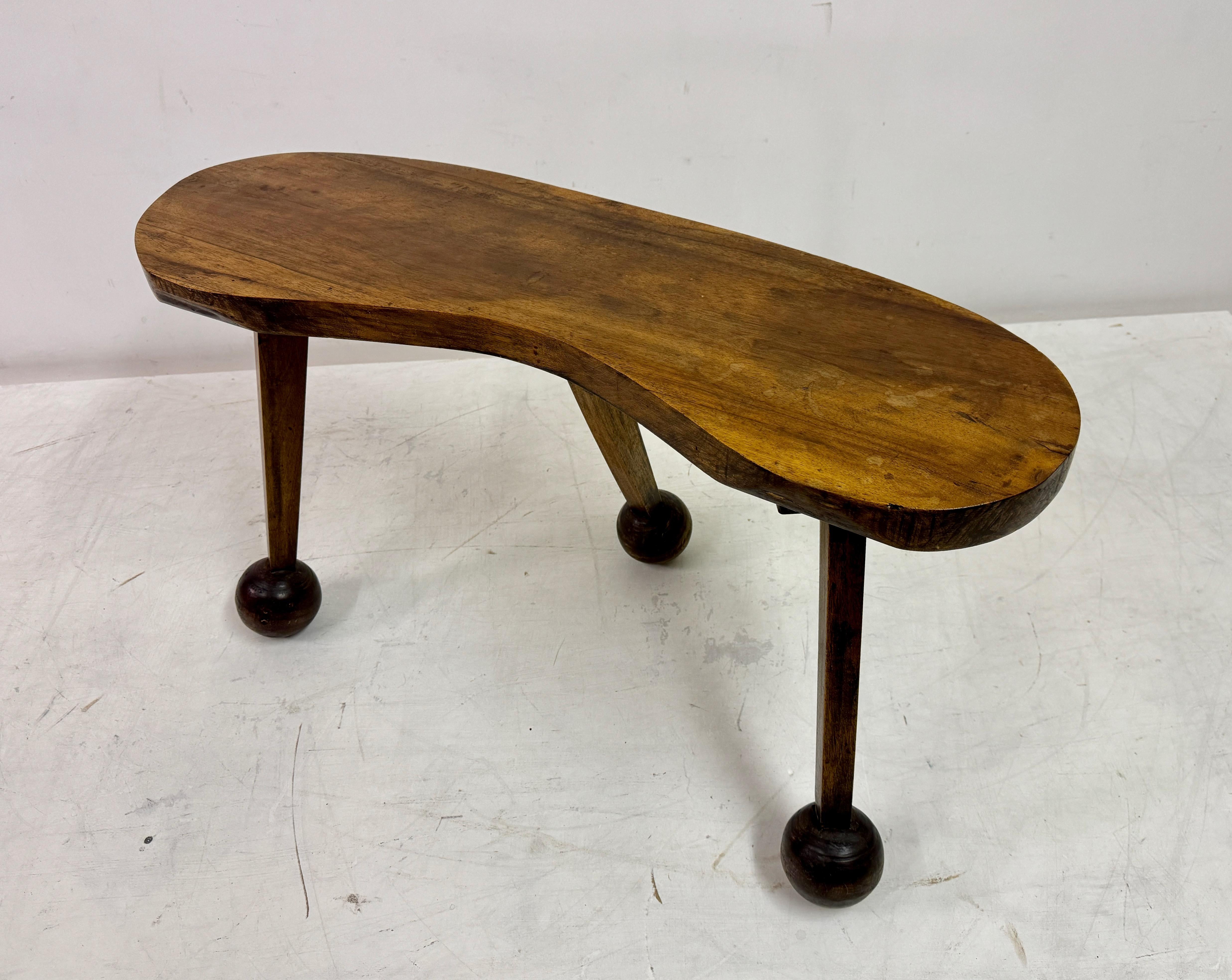 Mid Century Three Legged Coffee Table or Bench For Sale 2