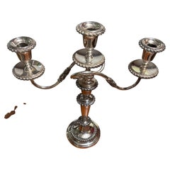 Mid century Three nozzle candelabra with decorative twisted arms