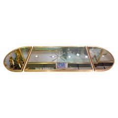 Mid-Century Three-Piece Mirrored Bronze Plateau