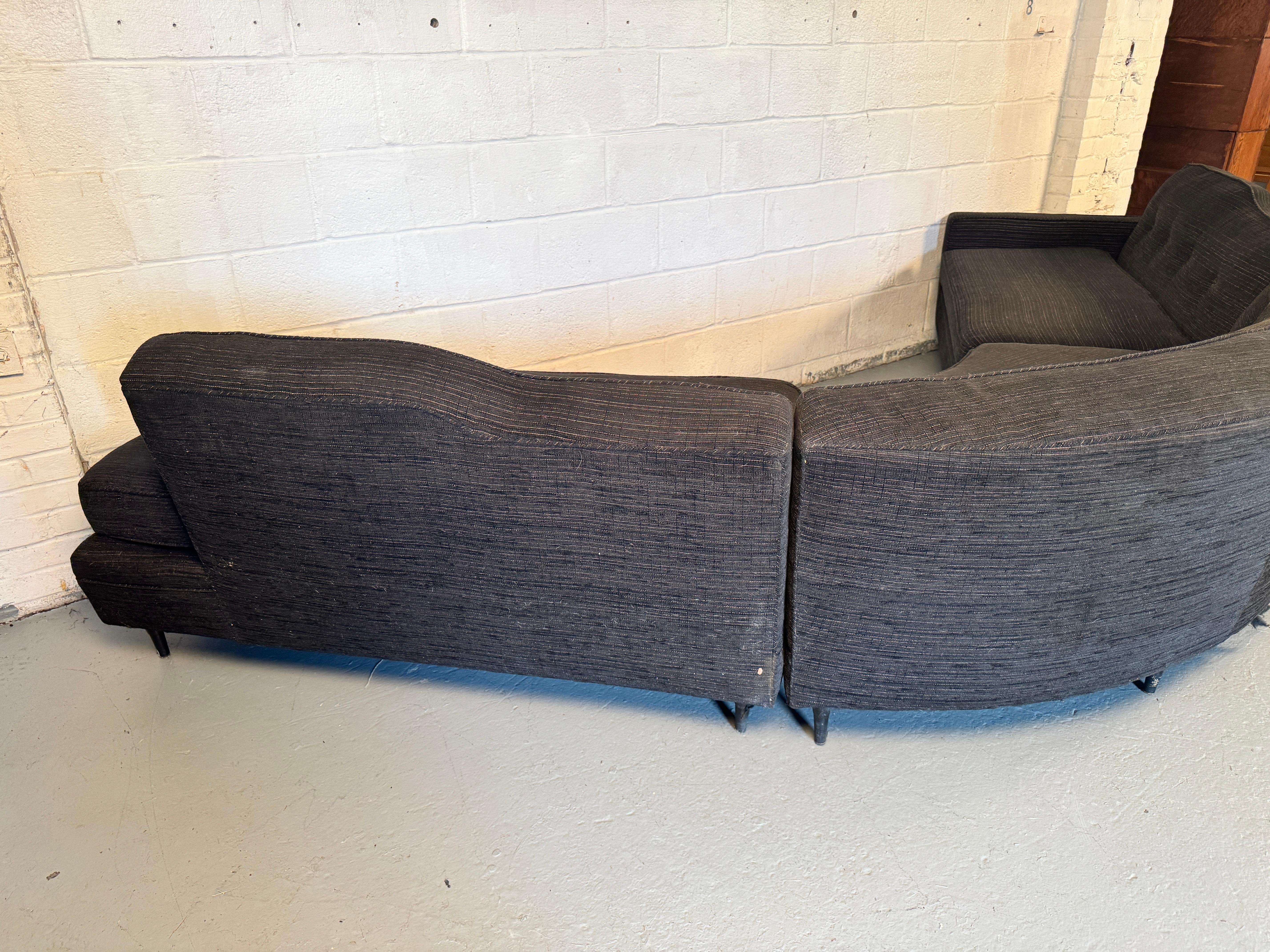 Mid-Century Three Piece Sectional Couch For Sale 11