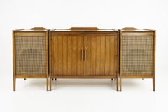 Mid Century Three Piece Stereo Console and Speakers