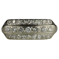 Mid-Century Three-Row Diamond Ring
