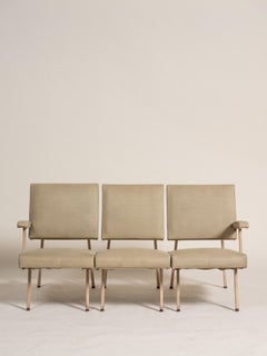 Mid-Century Three Seat Office Sofa by Royal Metal Manufacturing, USA, 1950s