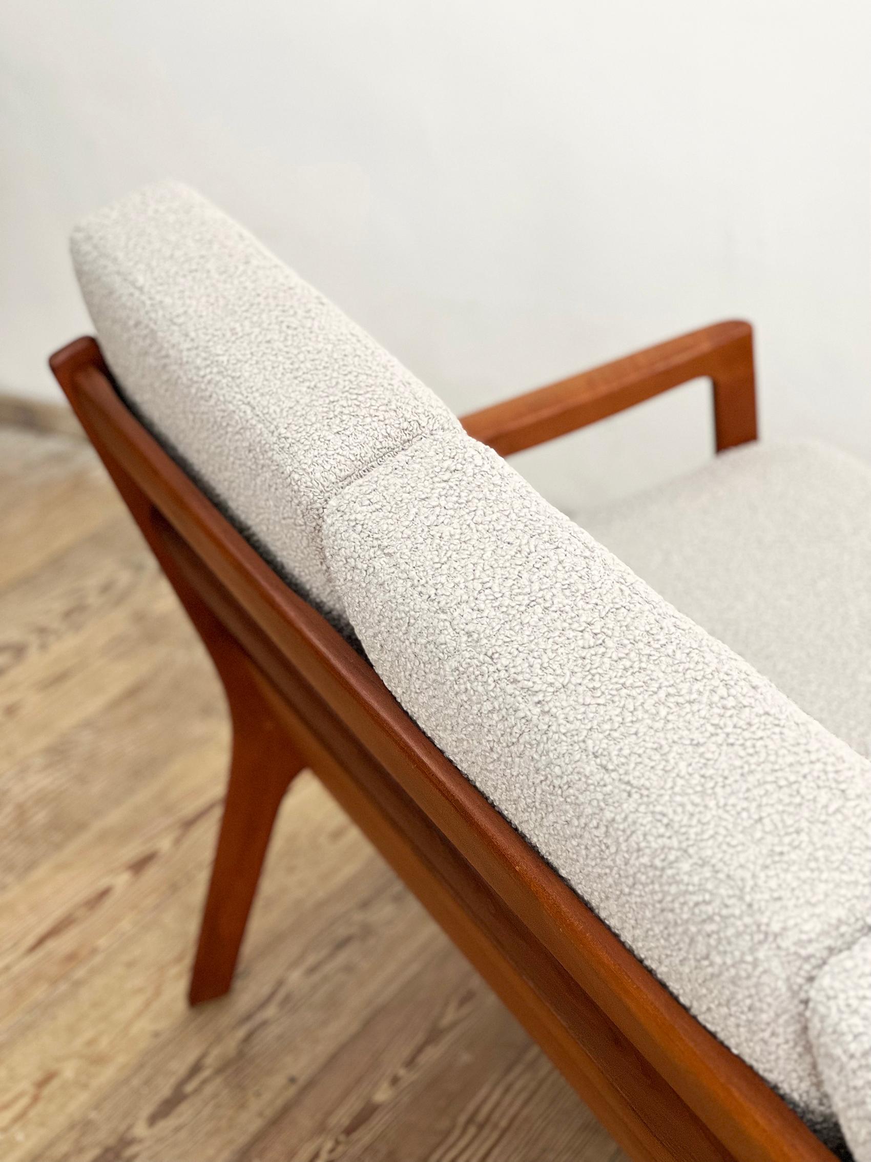 Mid-Century Three Seat Sofa Senator, Danish Design Teak Couch by Ole Wanscher For Sale 5