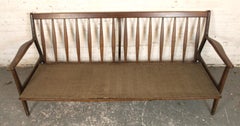 Mid-Century Three Seat Spindle Back Sofa