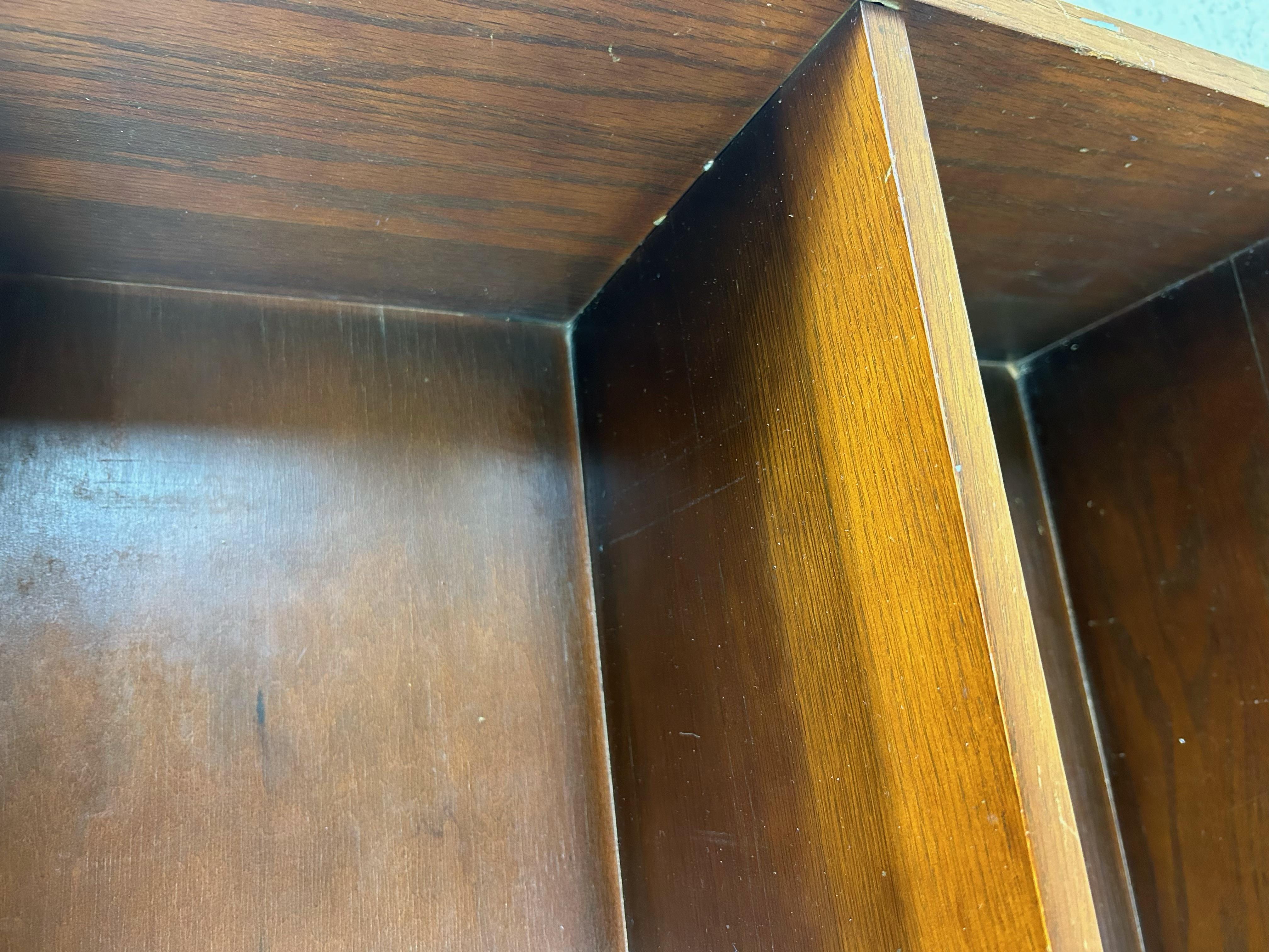 Mid Century Three Shelf Walnut Bookcase 2