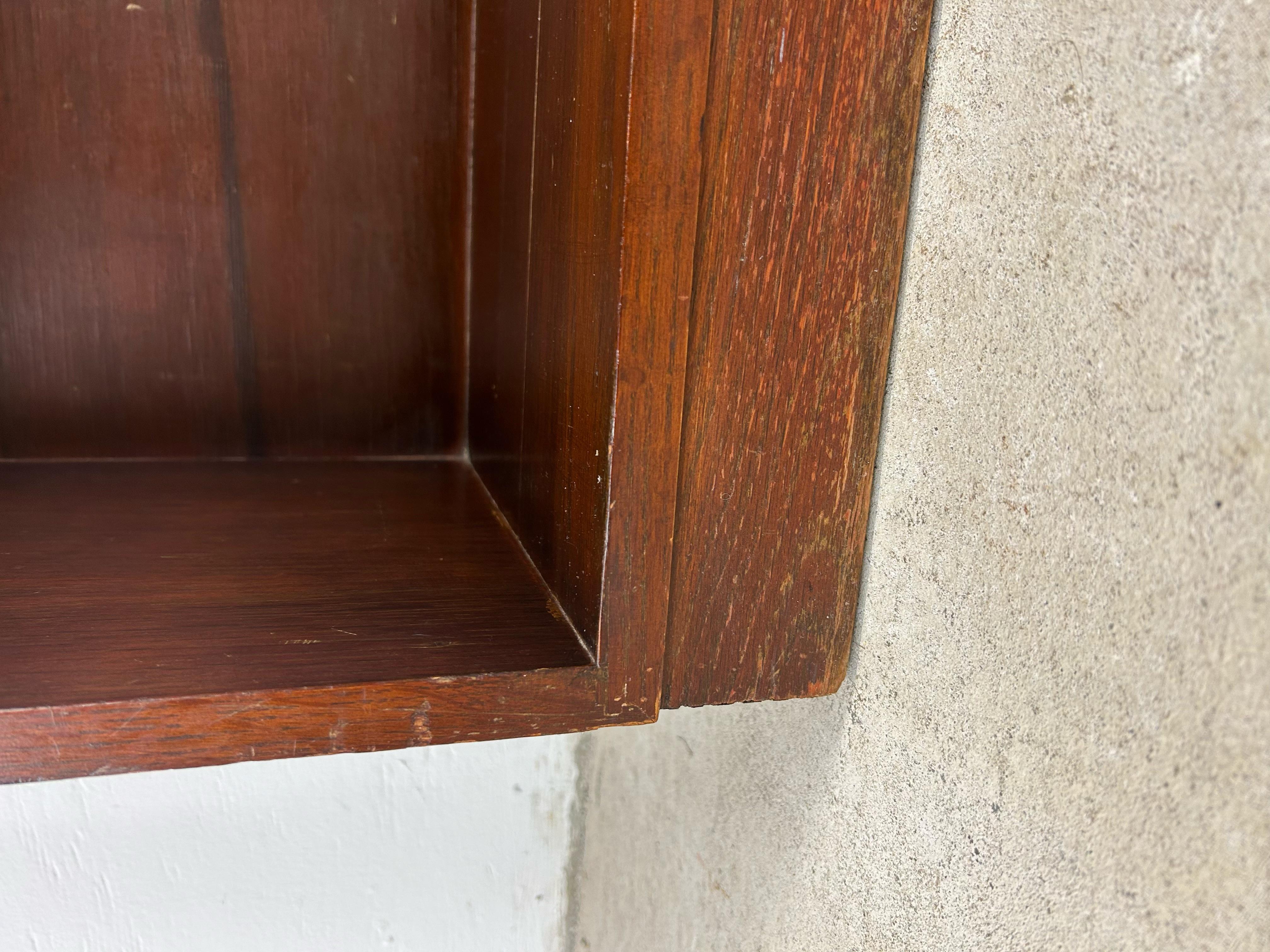 Mid Century Three Shelf Walnut Bookcase 3