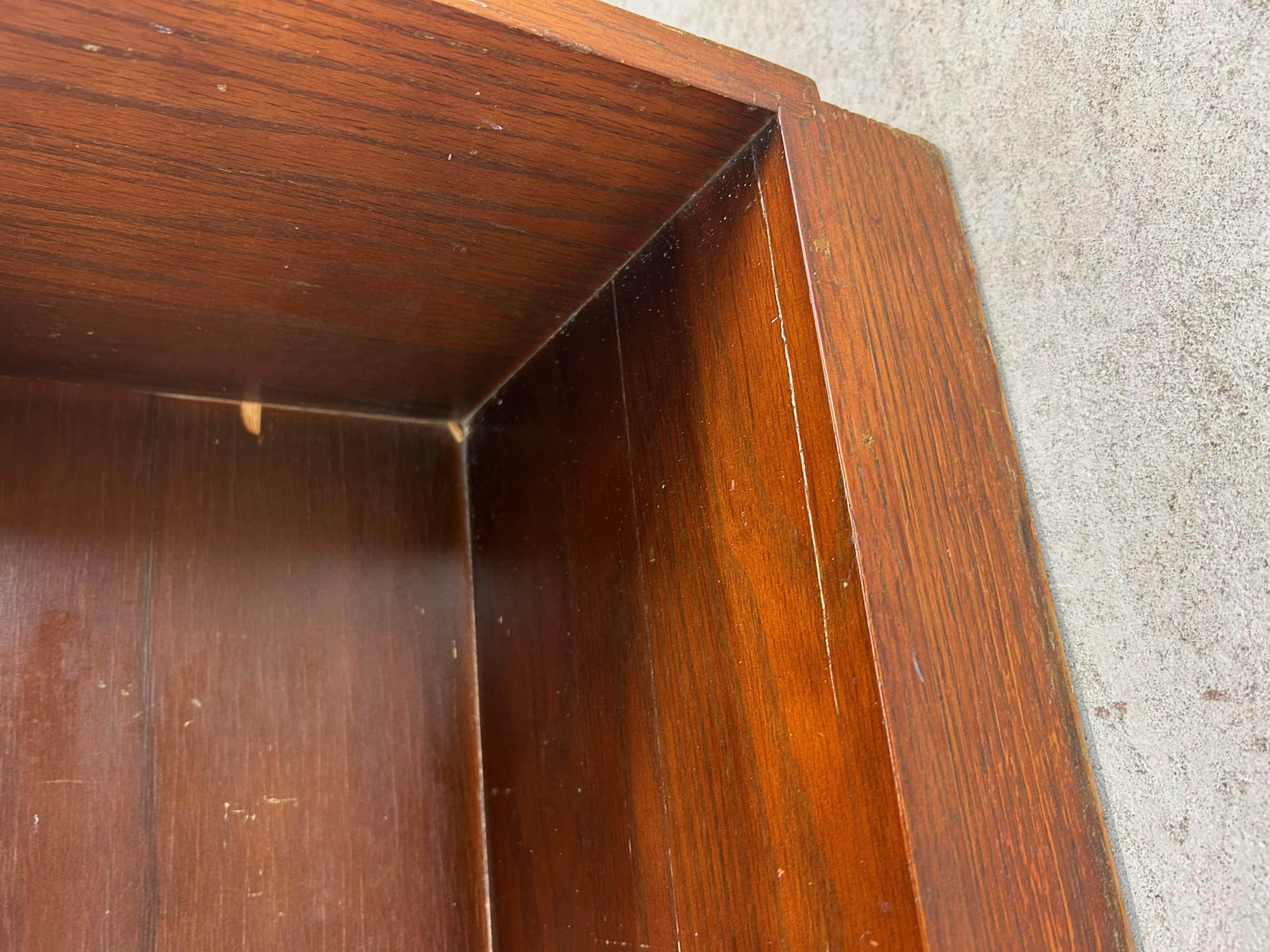 Mid Century Three Shelf Walnut Bookcase 7