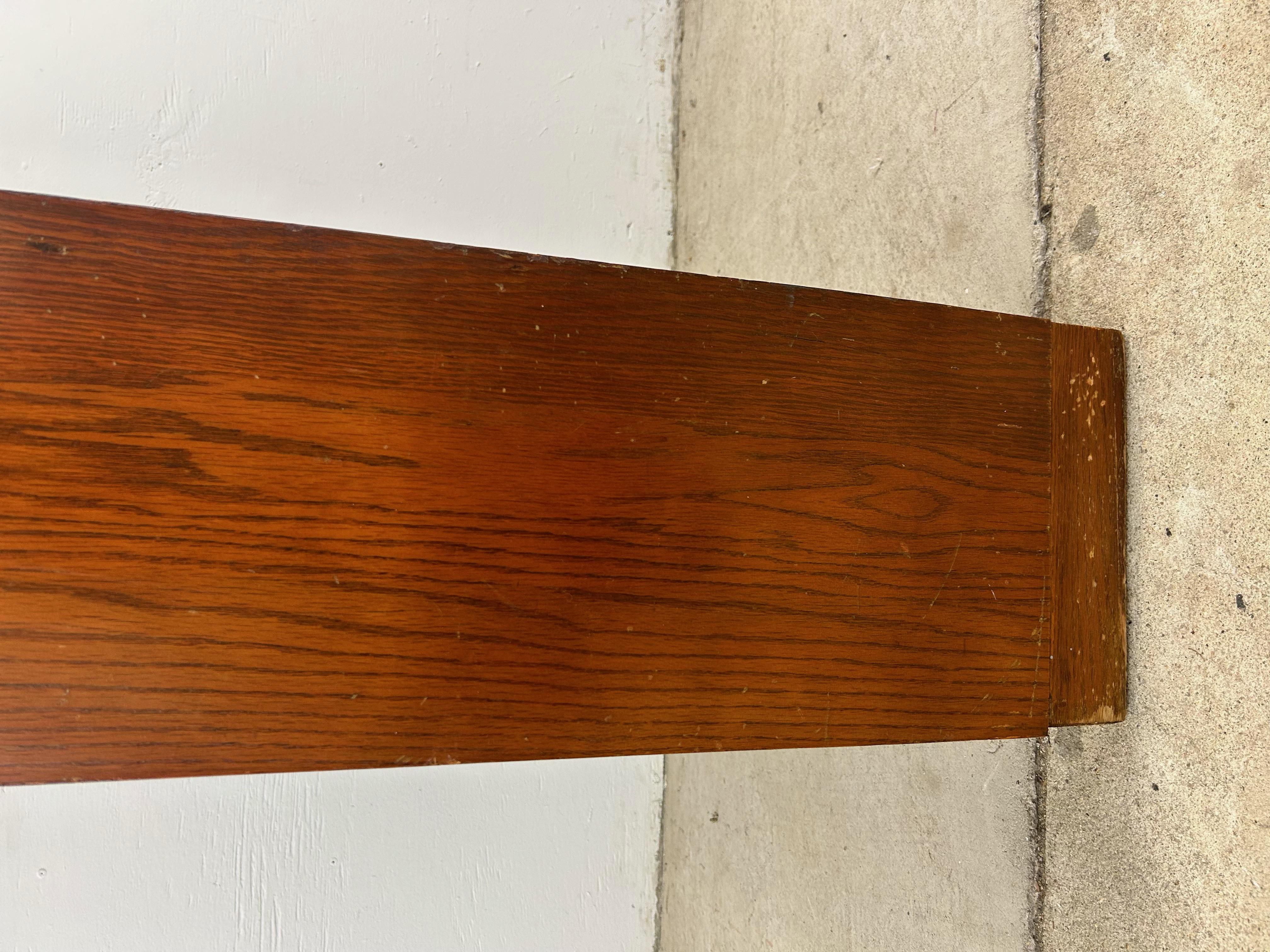 Mid Century Three Shelf Walnut Bookcase 9