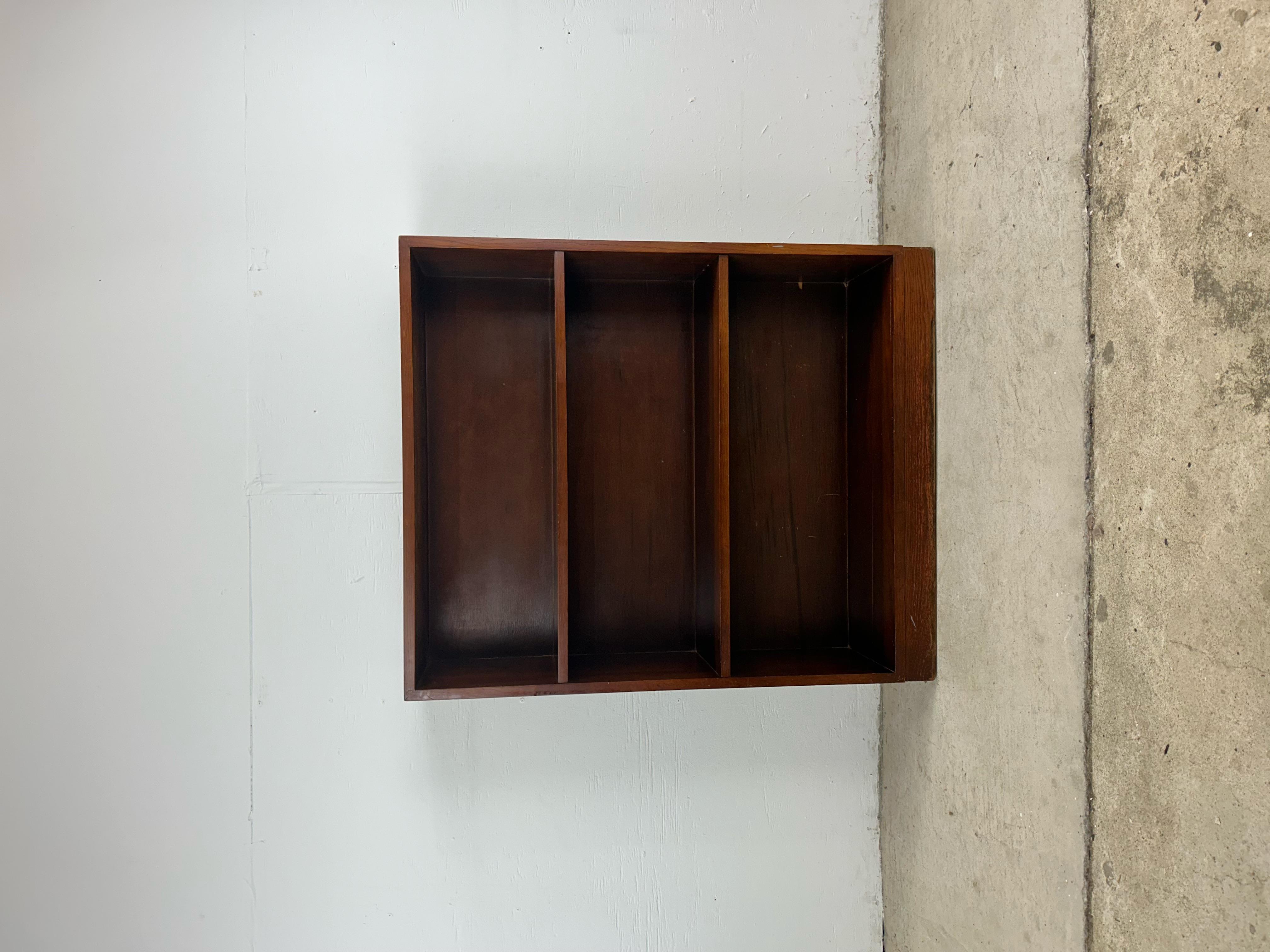 Mid-Century Modern Mid Century Three Shelf Walnut Bookcase