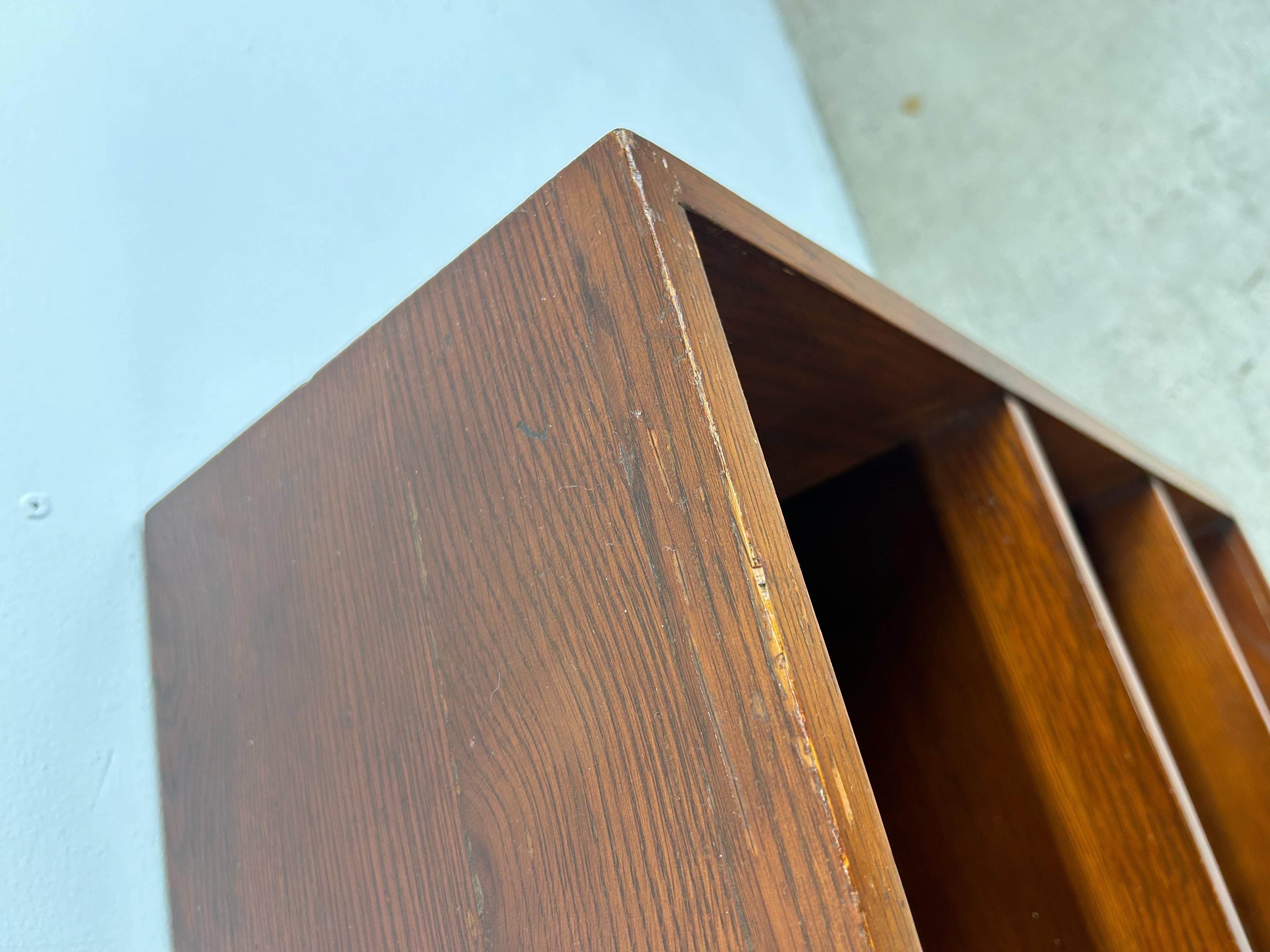 American Mid Century Three Shelf Walnut Bookcase