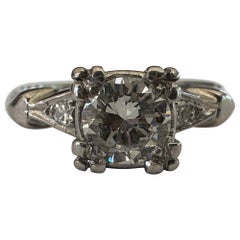 Mid-Century Three-Stone Diamond Ring