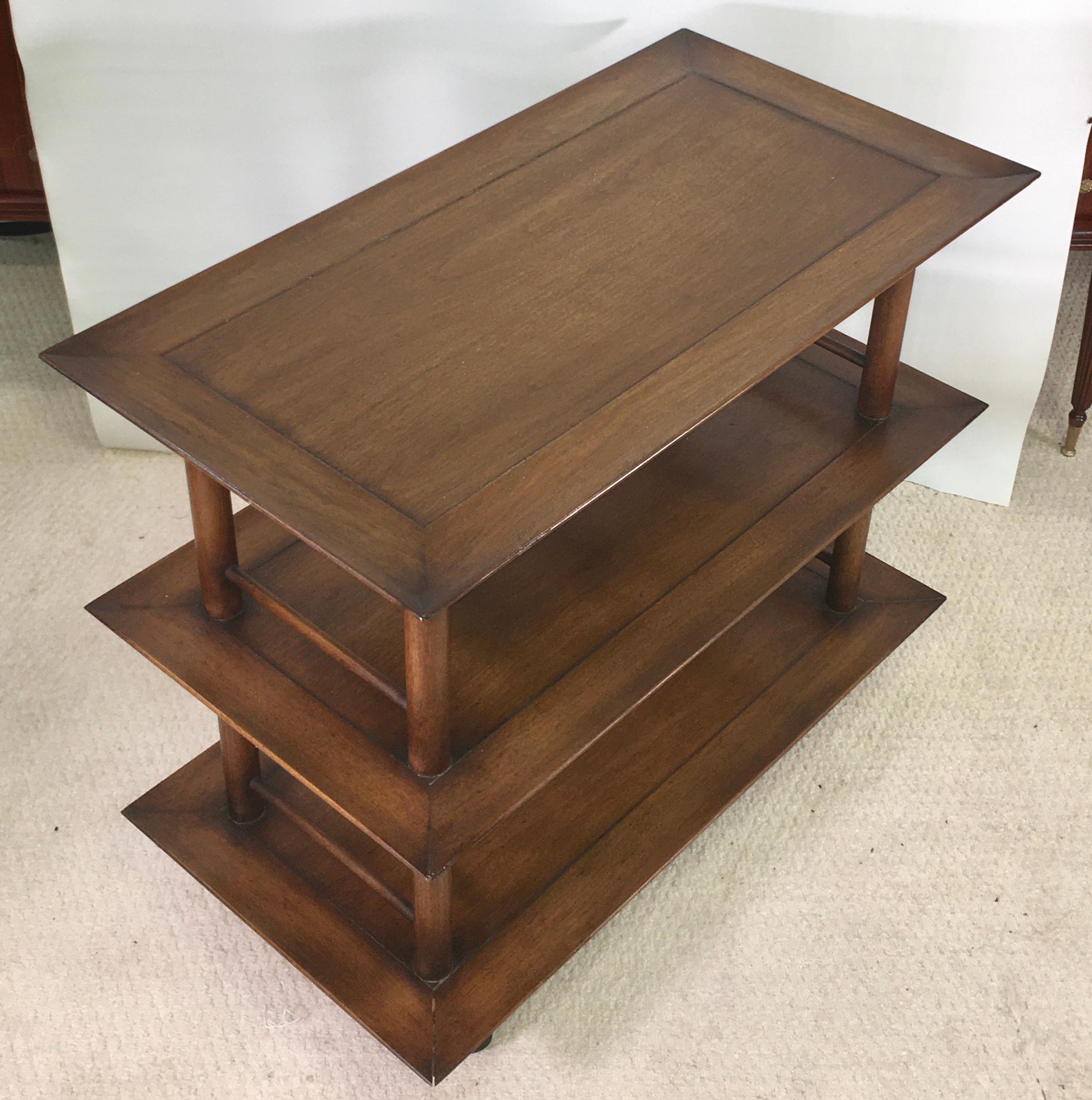 Midcentury Three-Tier Bar Serving Trolley Cart 5
