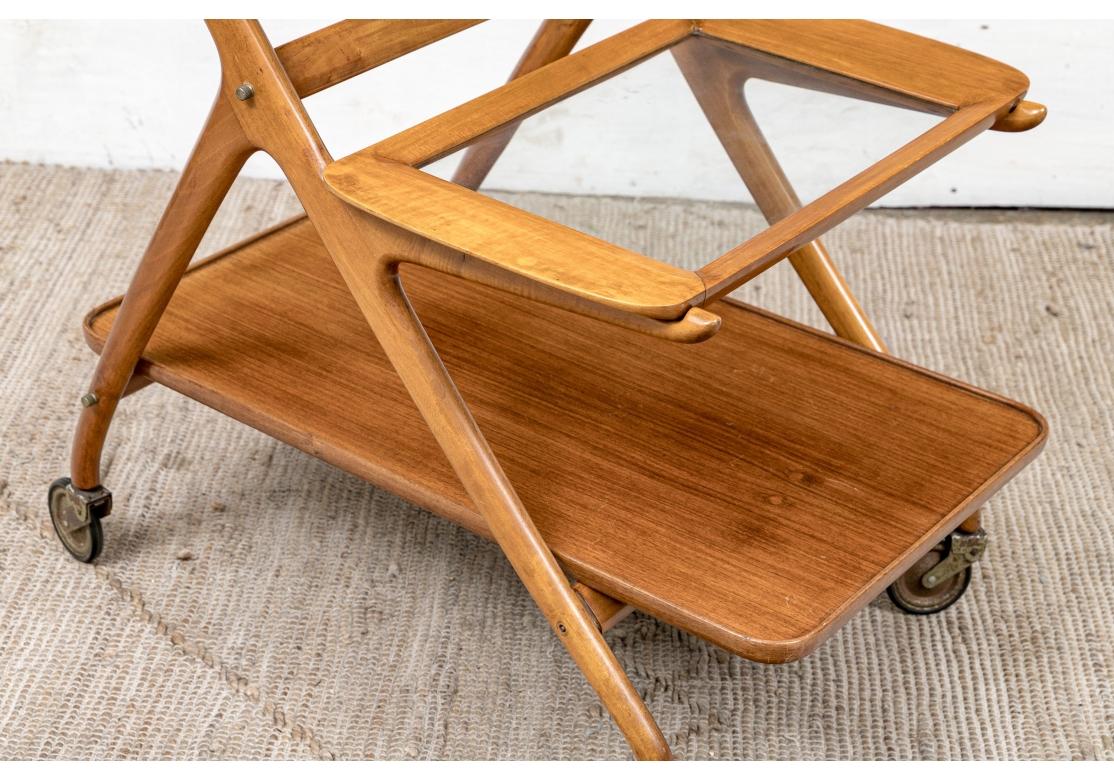 Mid Century Tiered Bar Cart By Cesare Lacca C. 1950 For Sale 4