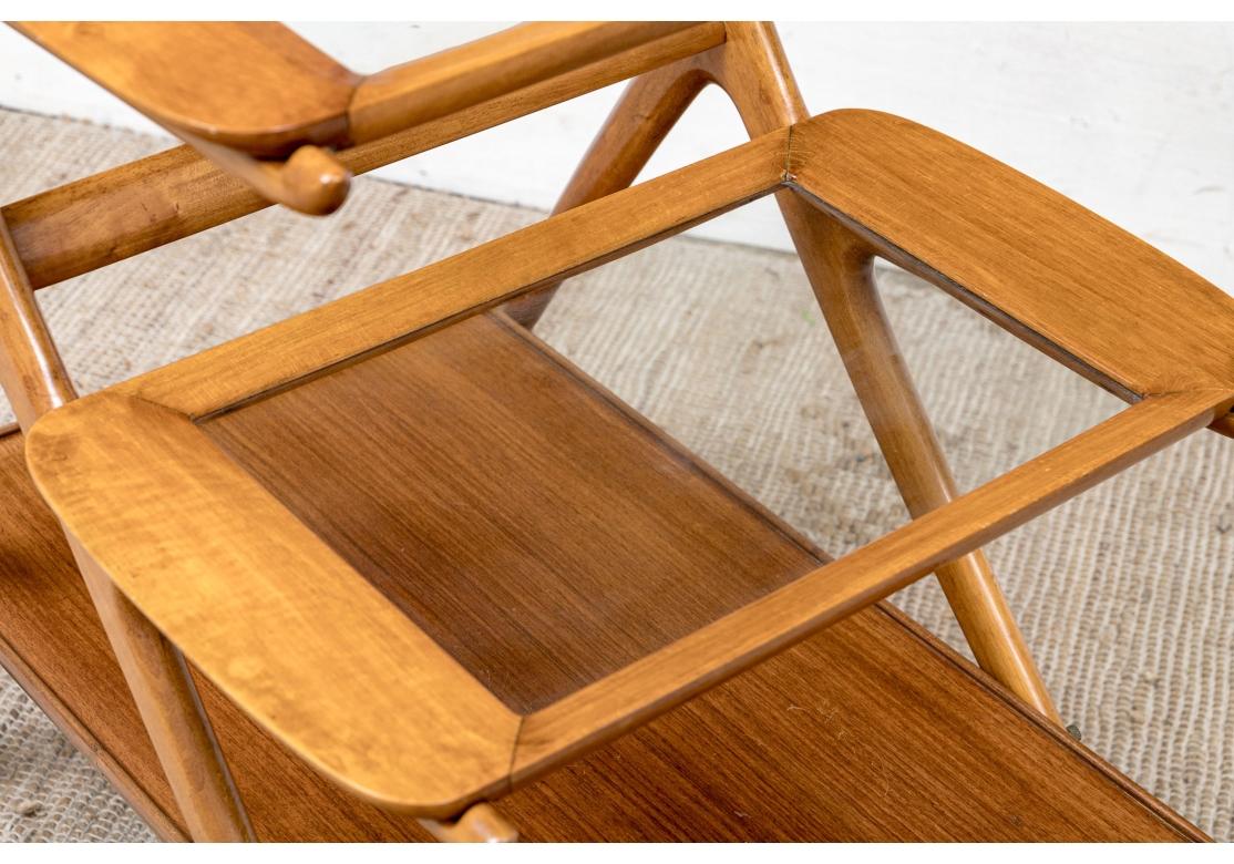 Mid-Century Modern Mid Century Tiered Bar Cart By Cesare Lacca C. 1950 For Sale