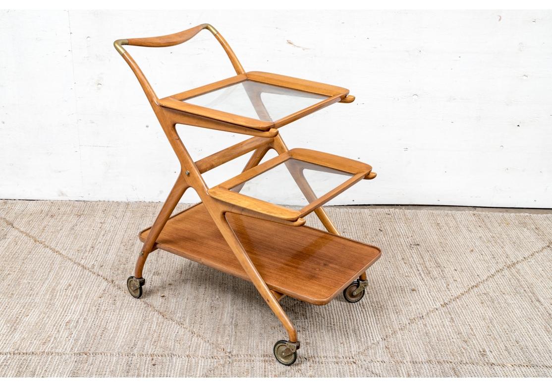 Mid Century Tiered Bar Cart By Cesare Lacca C. 1950 For Sale 1