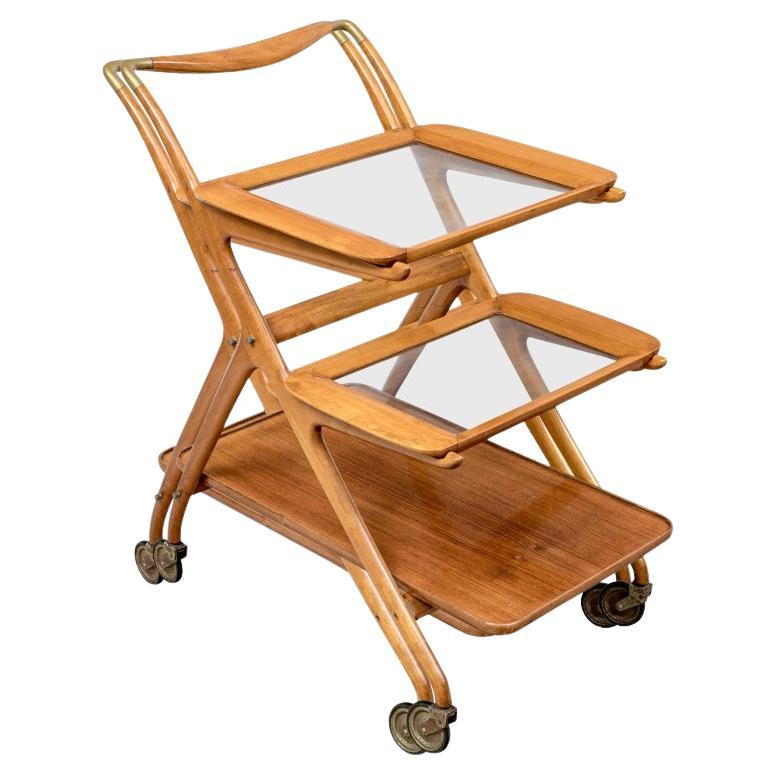 Gestufter Barwagen aus der Mitte des Jahrhunderts von Cesare Lacca, um 1950