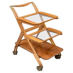 Mid Century Tiered Bar Cart By Cesare Lacca C. 1950