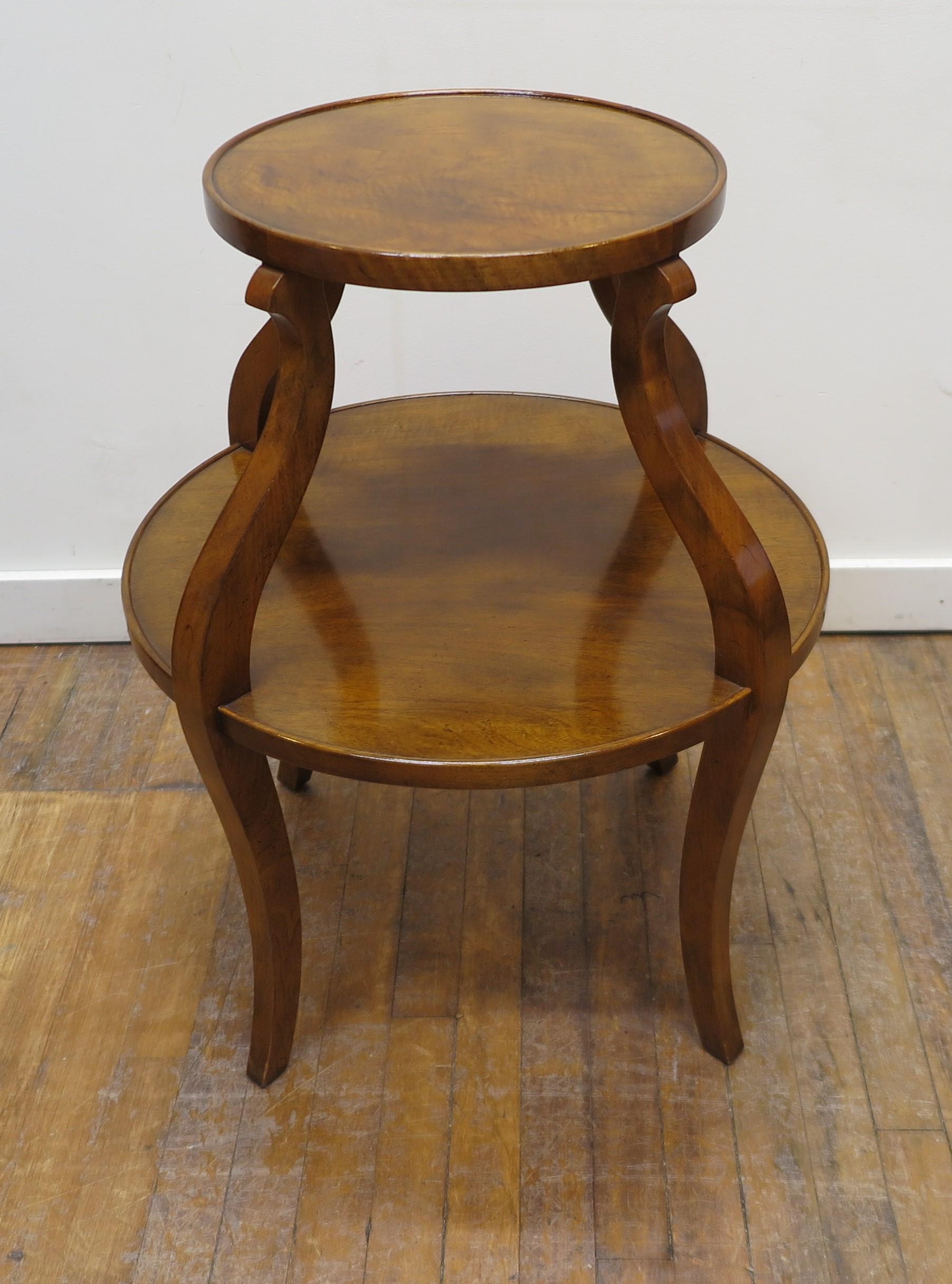 Mid Century Tiered Round Side Tables In Good Condition In New York, NY