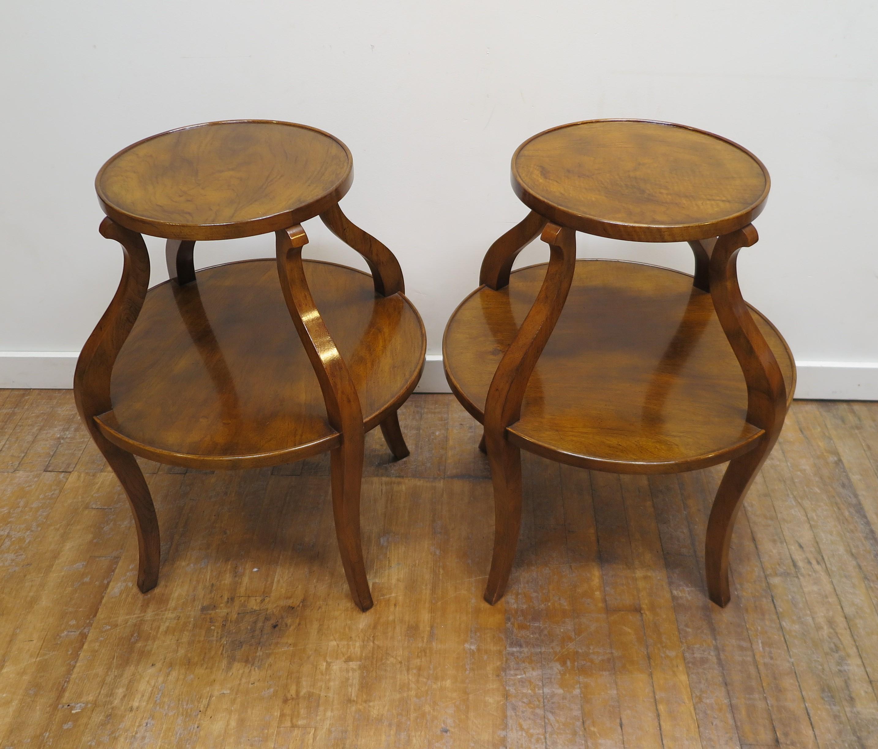 Mid Century Tiered Round Side Tables 2