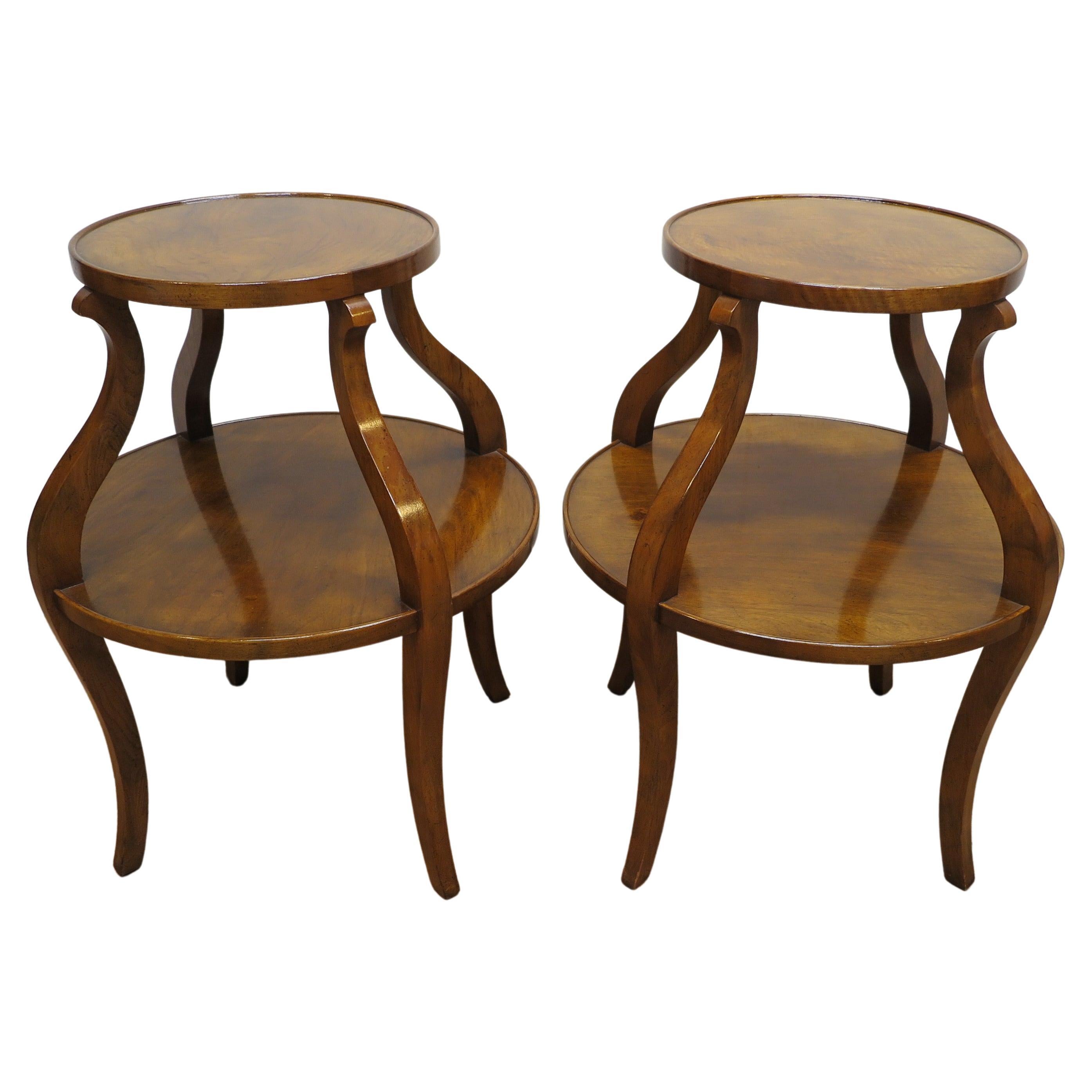 Mid Century Tiered Round Side Tables