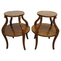 Mid Century Tiered Round Side Tables
