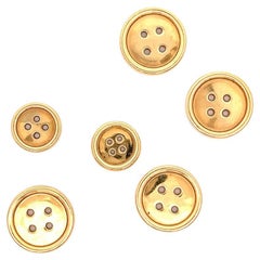 Mid Century Tiffany & Co 14 Karat Yellow Gold Blazer Button Set