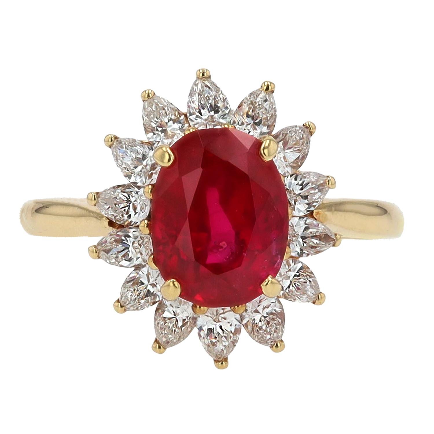 Retro Mid Century Tiffany & Co 3.20 Carat AGL Certified Burma Ruby Ring