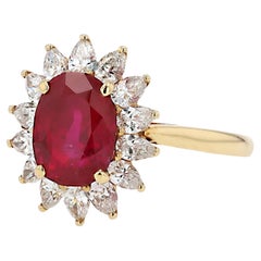 Tiffany & Co, bague du milieu du siècle dernier en rubis de Birmanie certifié AGL de 3,20 carats